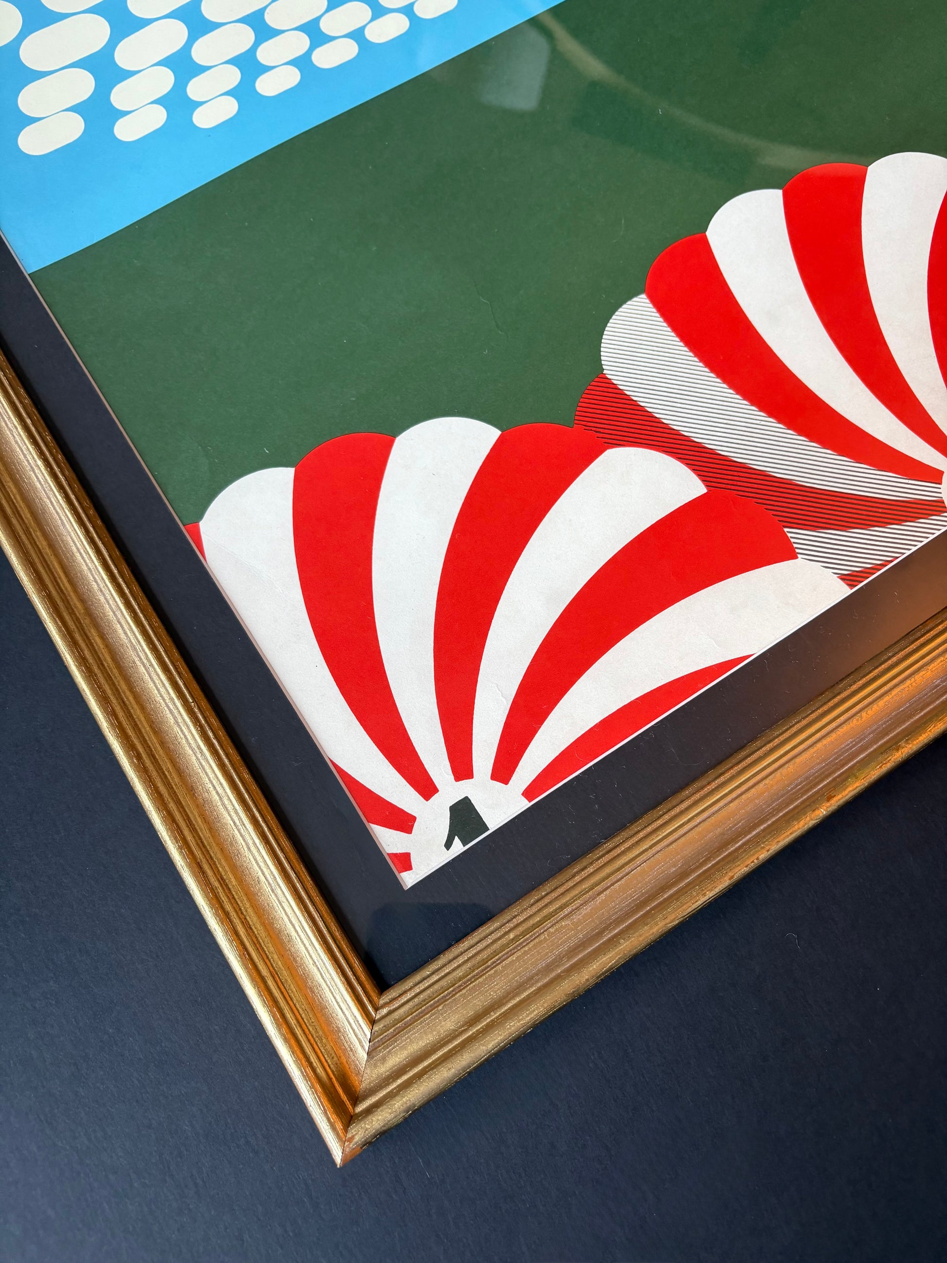 1972 Authentic Dumont Art poster lithographic print, framed art, large sized