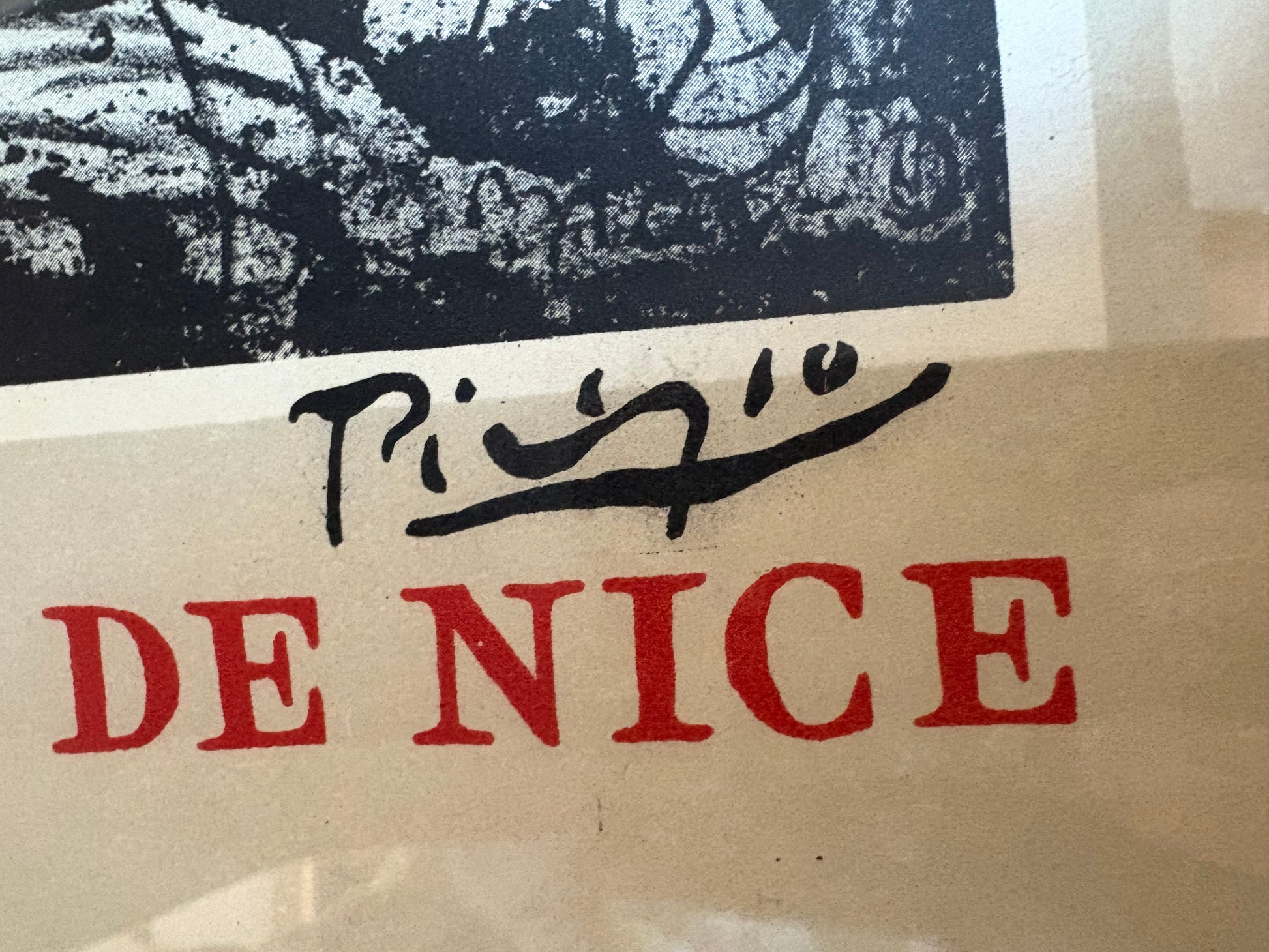 1950s Picasso Lithographic poster, mid century, framed vintage art