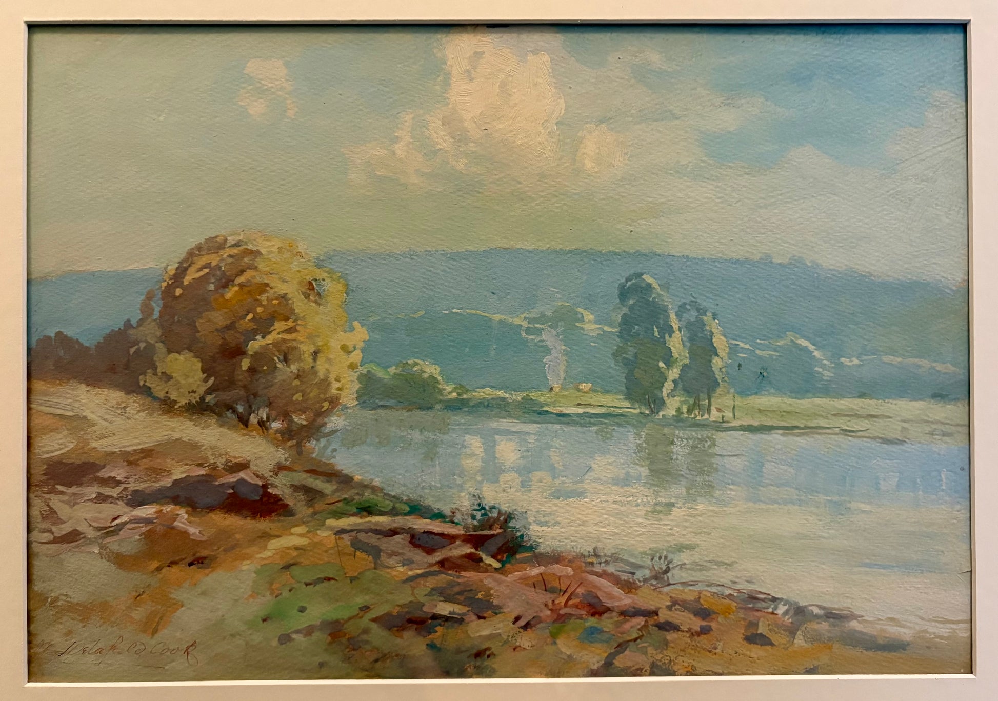 Original antique painting, William Delafield-Cook, Australian Impressionist, framed art