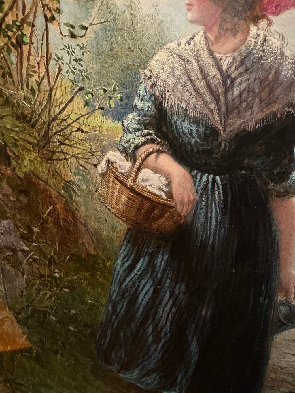 Original Victorian era watercolour painting attributed to Agnes Rose Bouvier Nicholl
