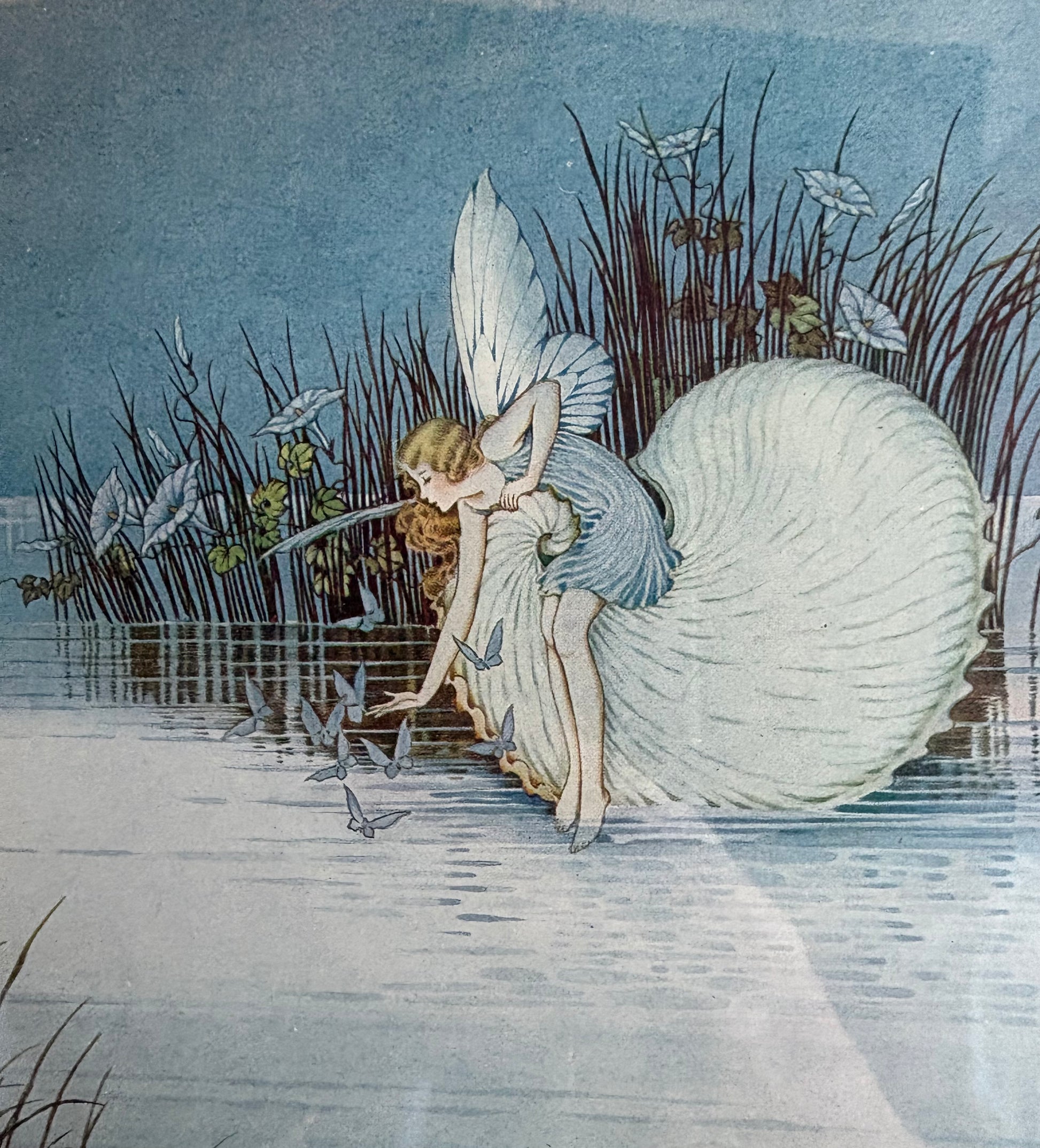 1931 Authentic antique Ida Rentoul Outhwaite print "Fairyland", 1st Edition UK, framed vintage art