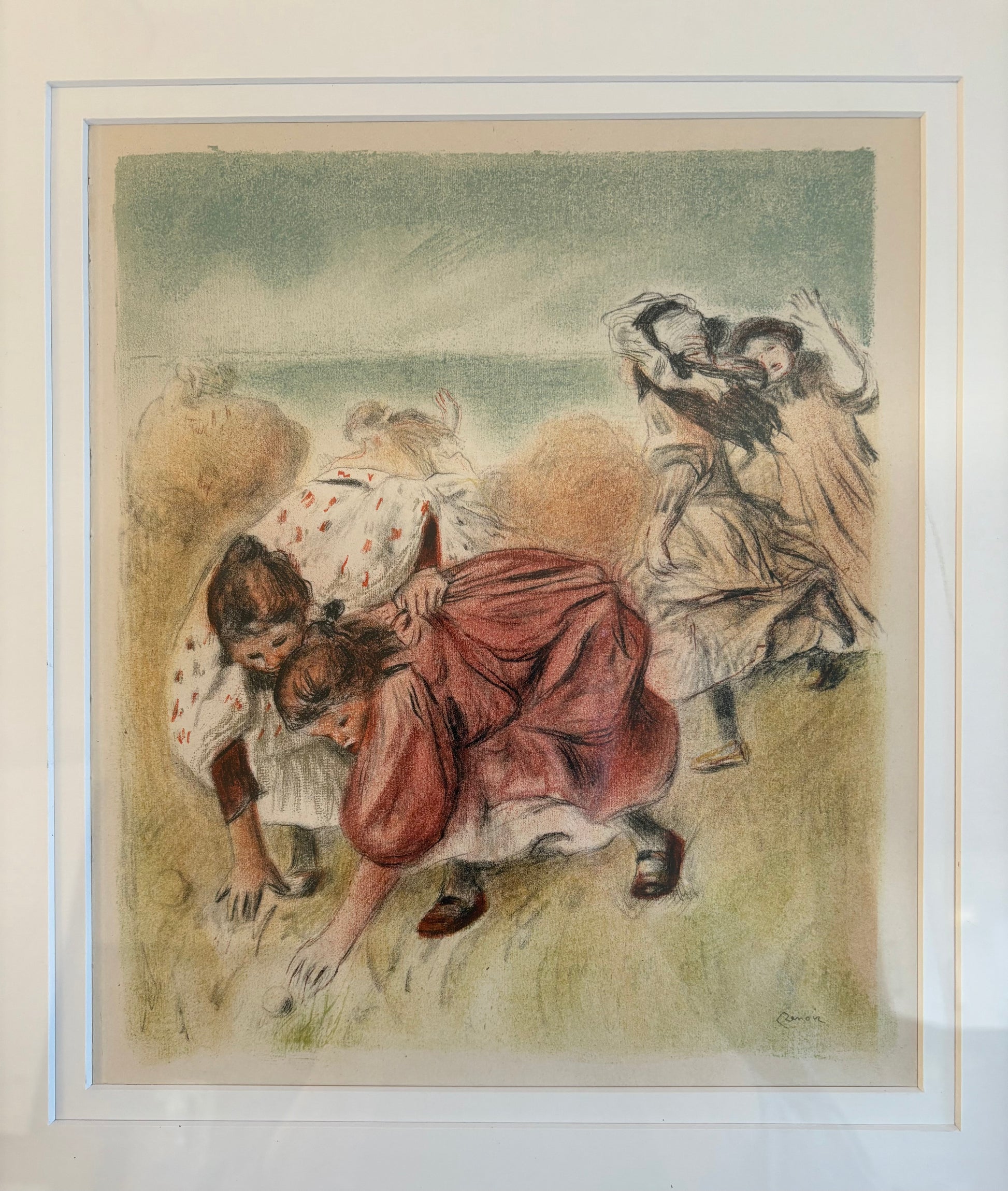 1951 Renoir Lithographic print, limited edition, French, framed vintage artwork