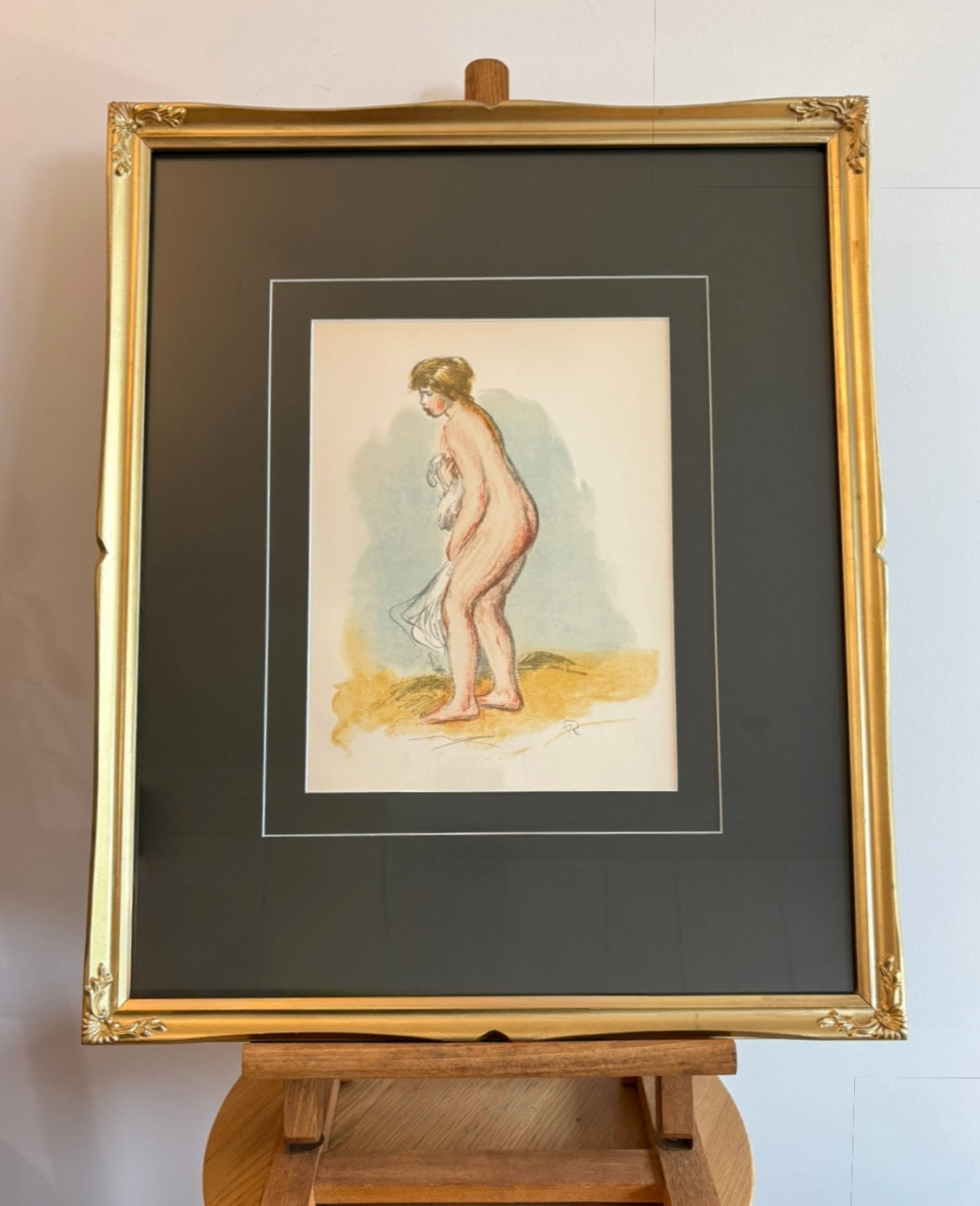 1951 Renoir Lithographic print, limited edition, French, framed vintage artwork