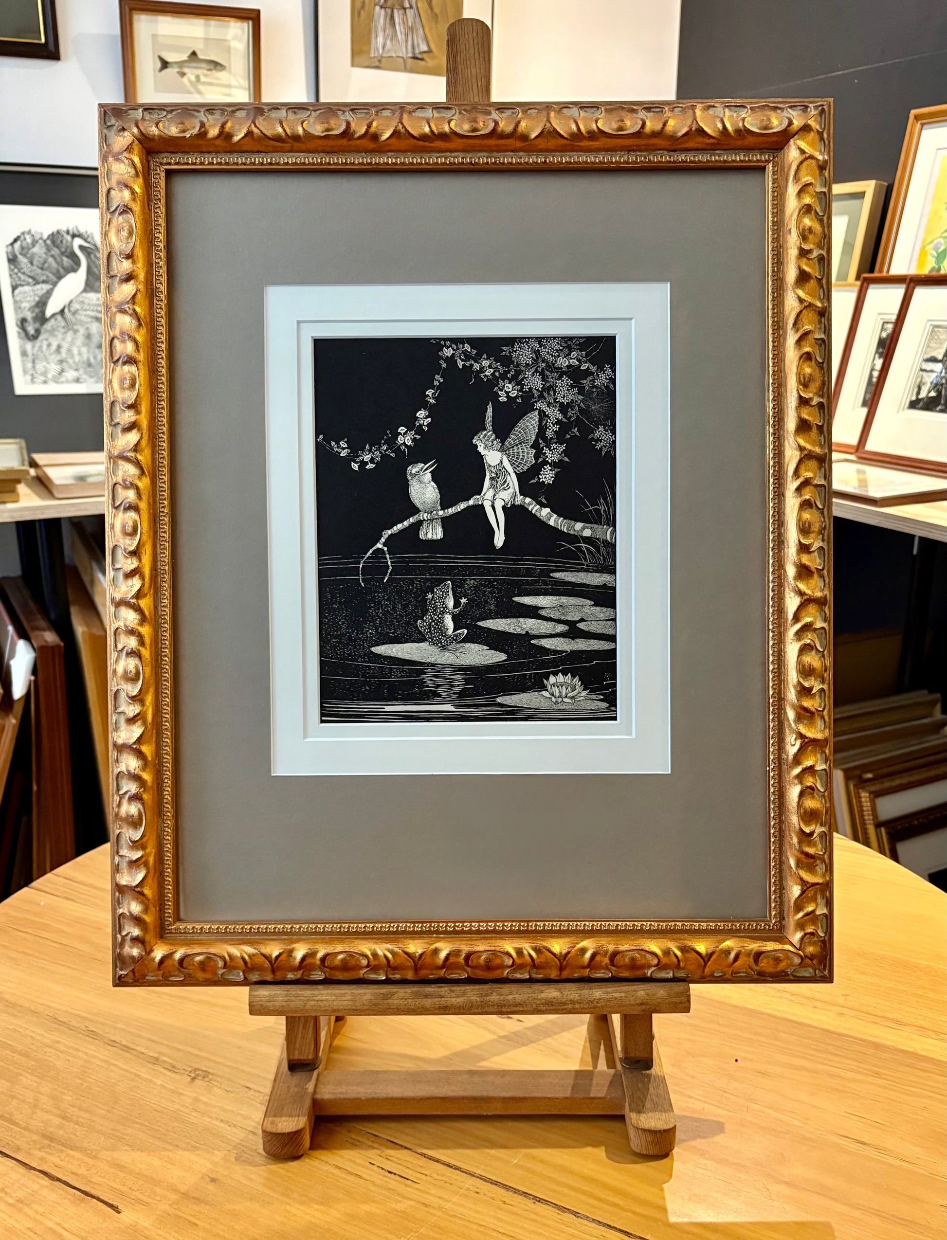 1931 Authentic antique Ida Rentoul Outhwaite print "Fairyland", 1st Edition UK, framed vintage art