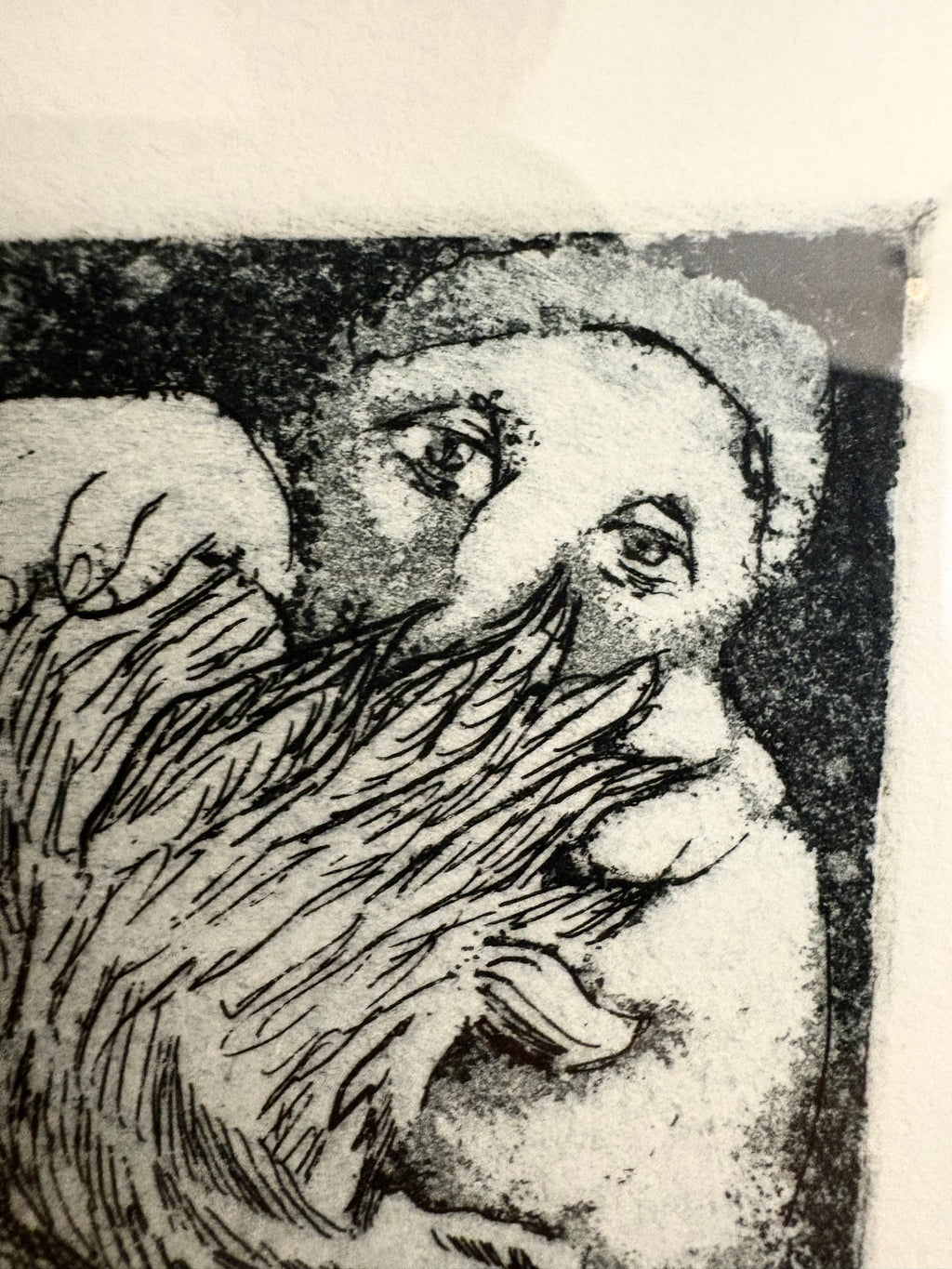 Original Etching, edition 6/20, signed, “Devil”, framed vintage art