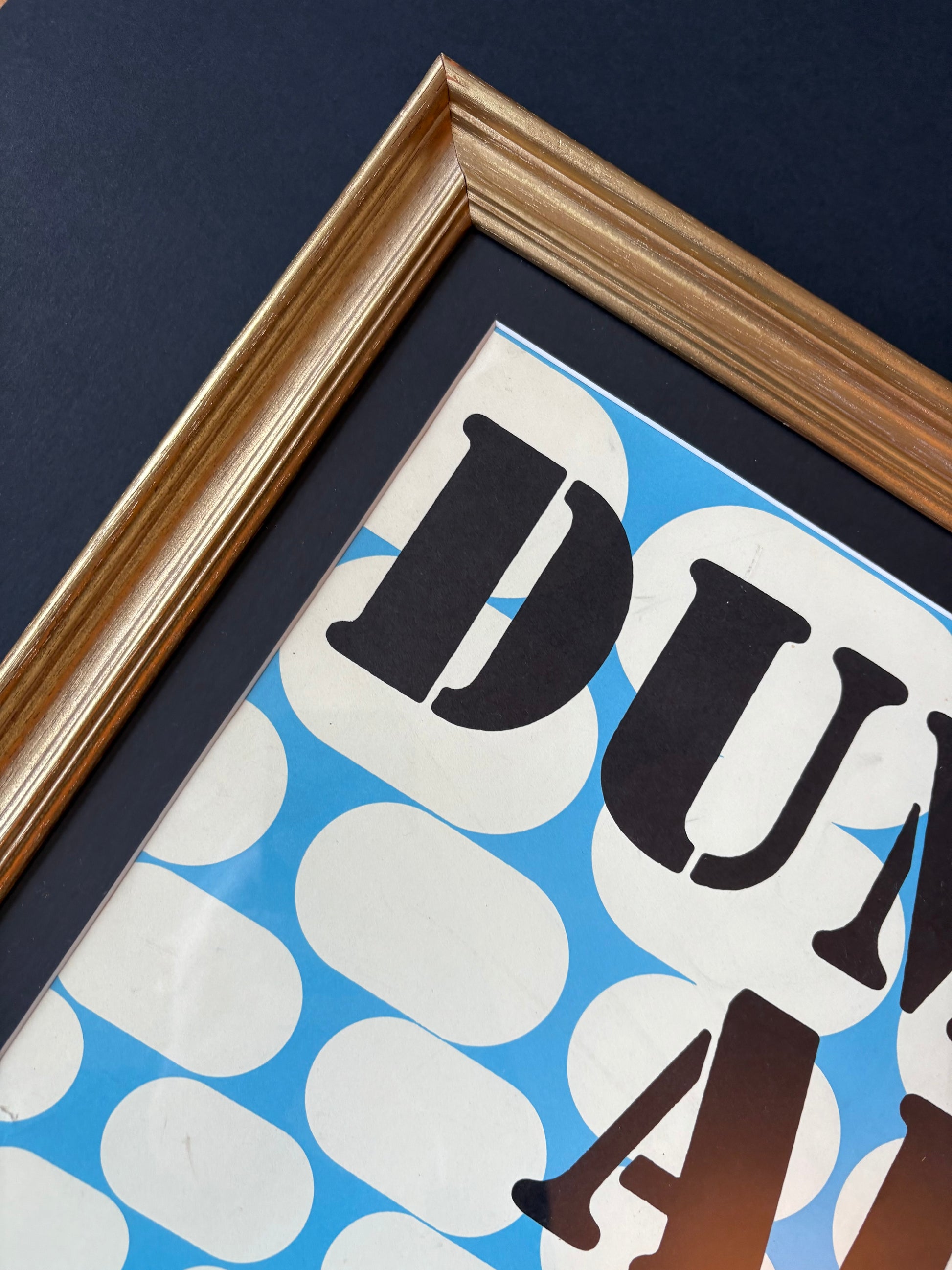 1972 Authentic Dumont Art poster lithographic print, framed art, large sized