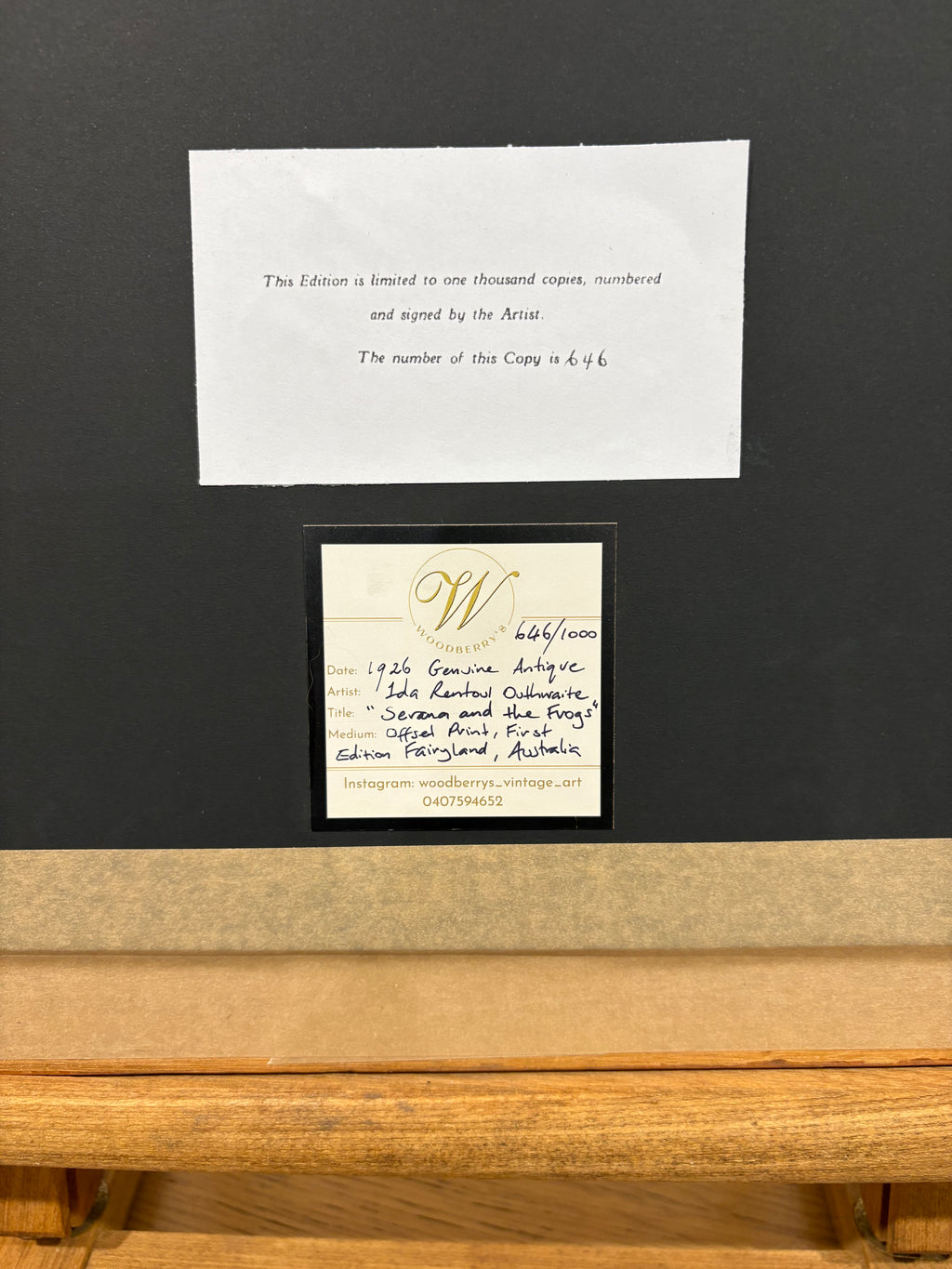 1926 Rare First Edition Australian Ida Rentoul Outhwaite print, antique fairy art