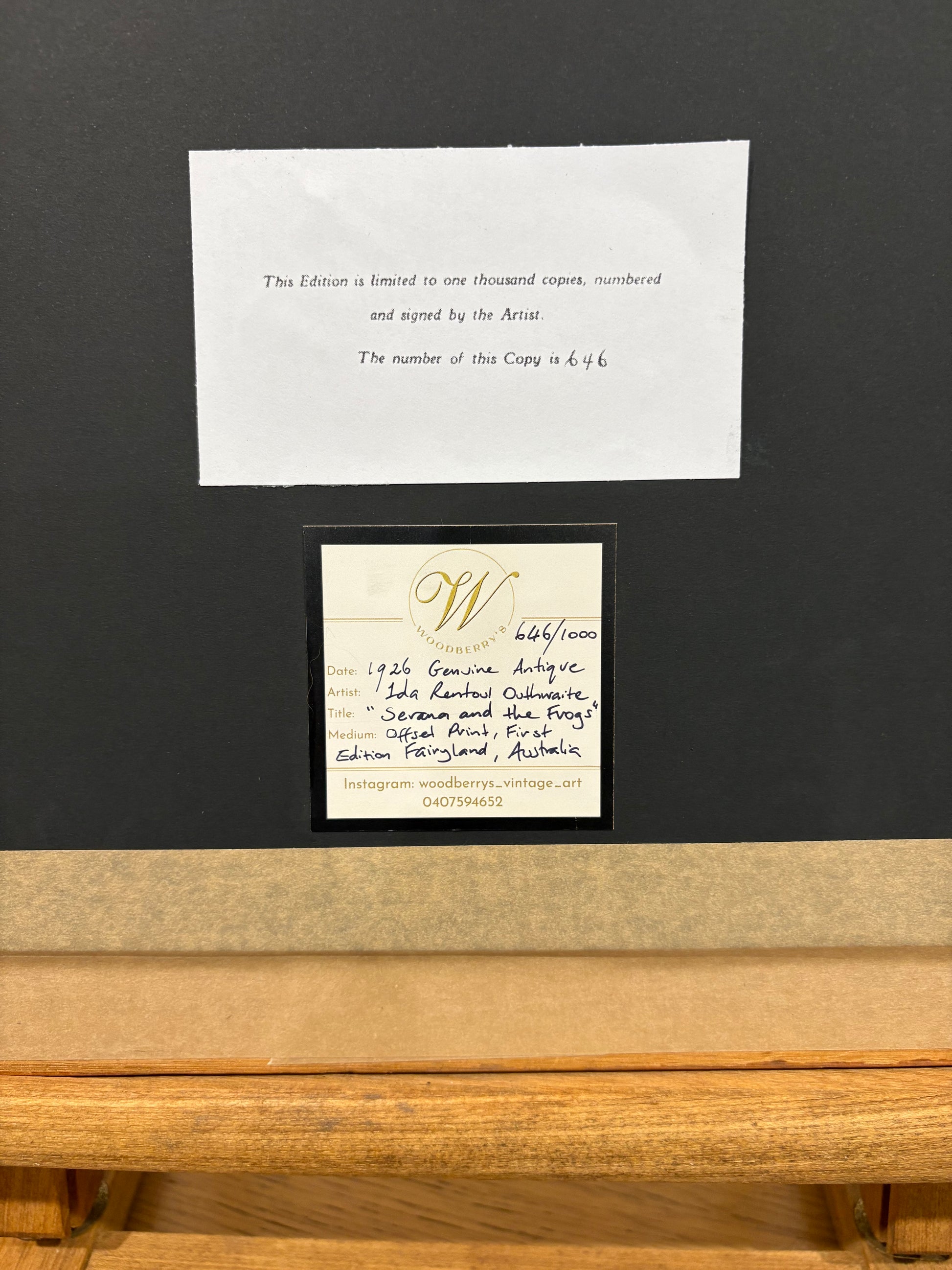 1926 Rare First Edition Australian Ida Rentoul Outhwaite print, antique fairy art