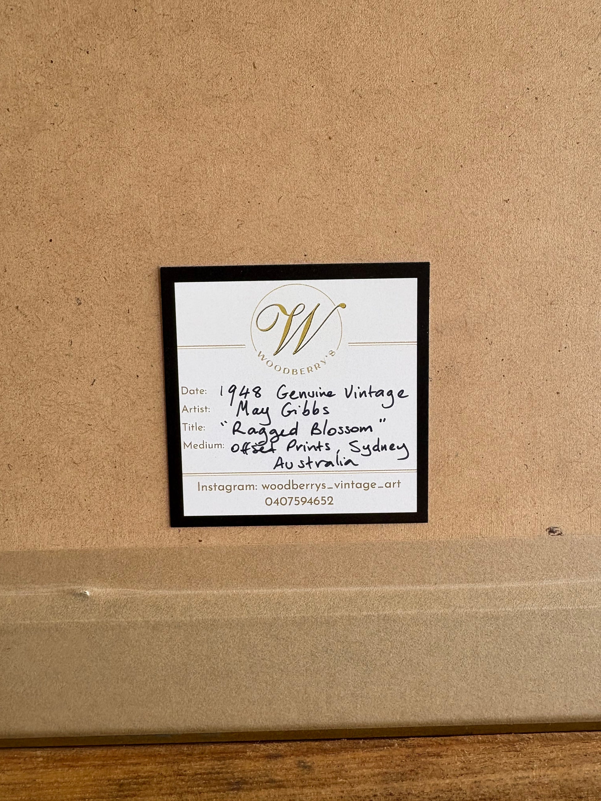 1948 Vintage prints, trio, May Gibbs, Snugglepot & Cuddlepie, framed art, gum nut babies