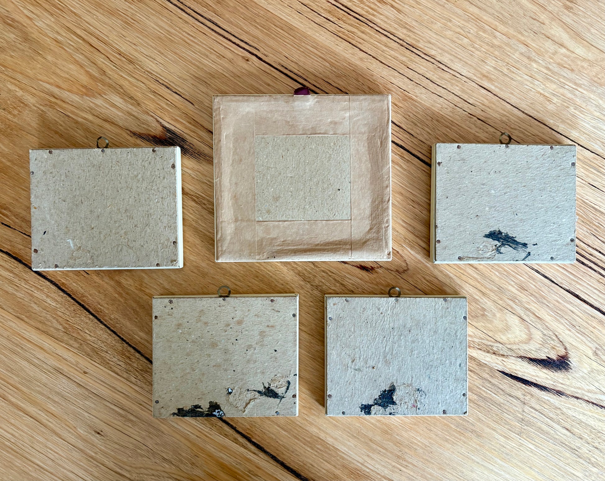 1950’s miniature set of 5 ballet prints Carlotta Edwards, vintage framed art