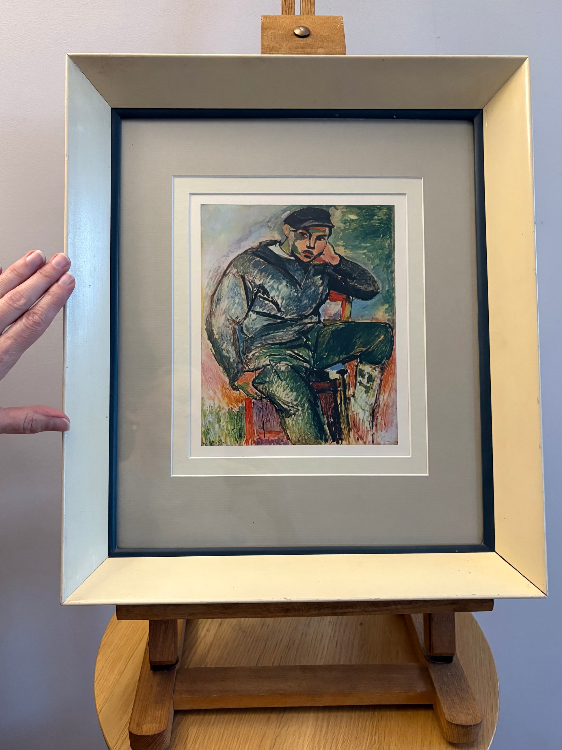 1939 Vintage Henri Matisse fine art print, portrait, framed art, mid-century wall art