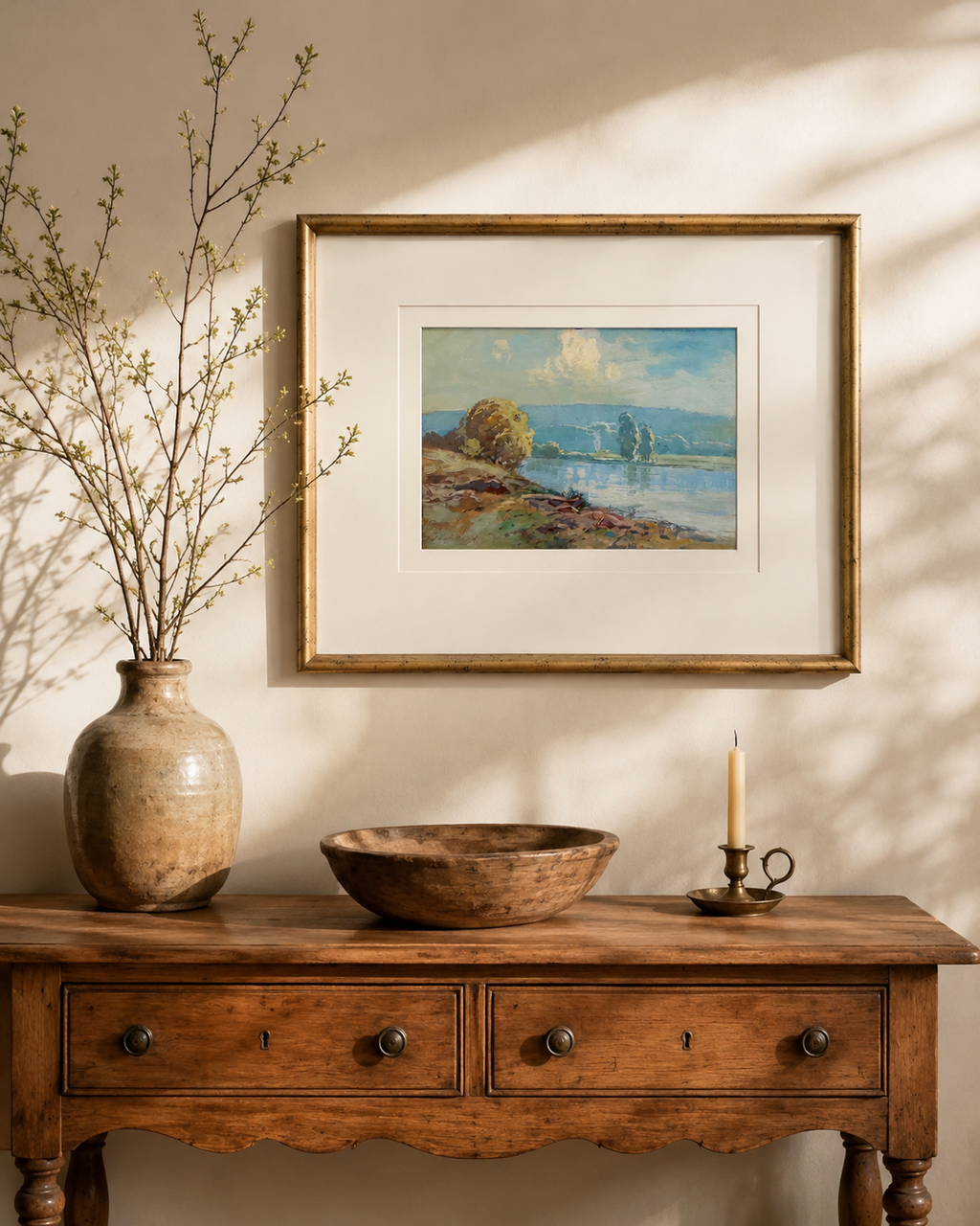 Original antique painting, William Delafield-Cook, Australian Impressionist, framed art