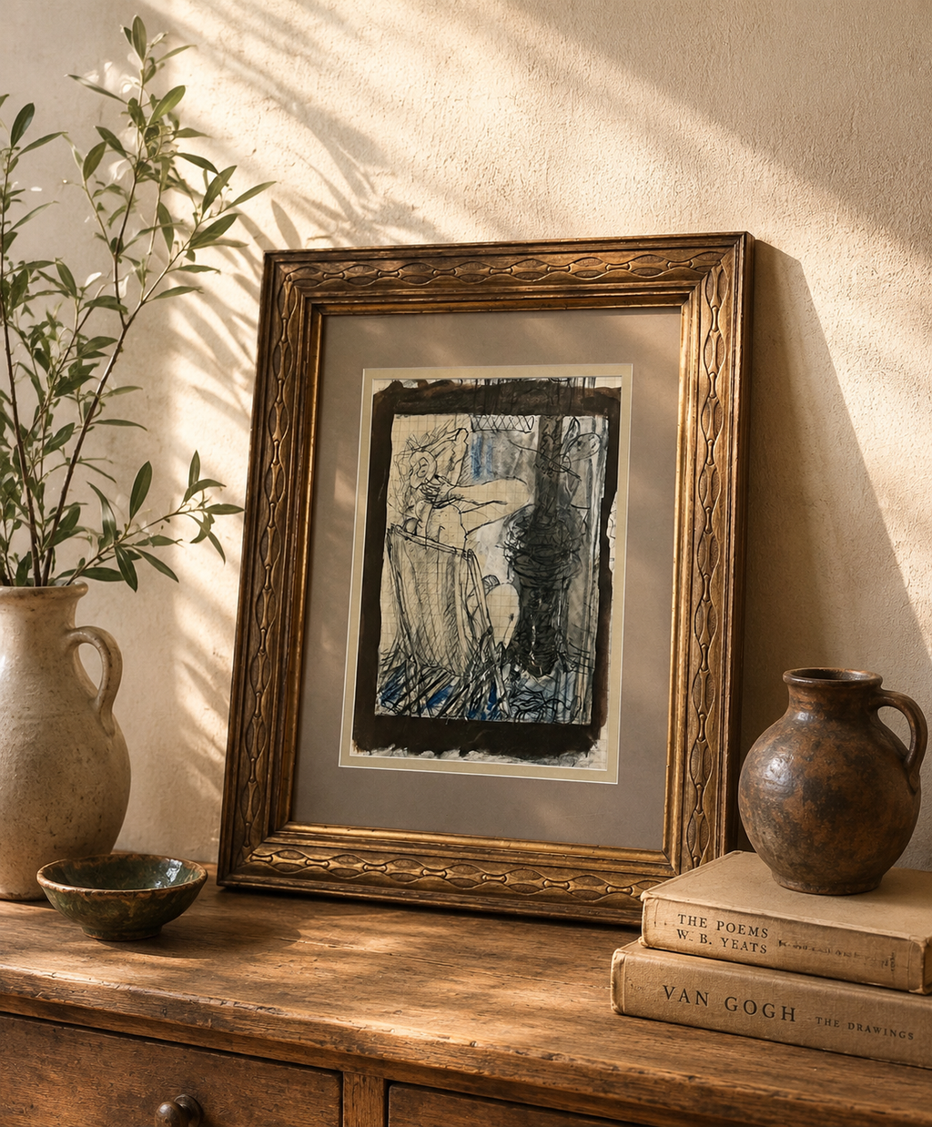1955 Georges Braque, original lithograph, French, framed mid century art