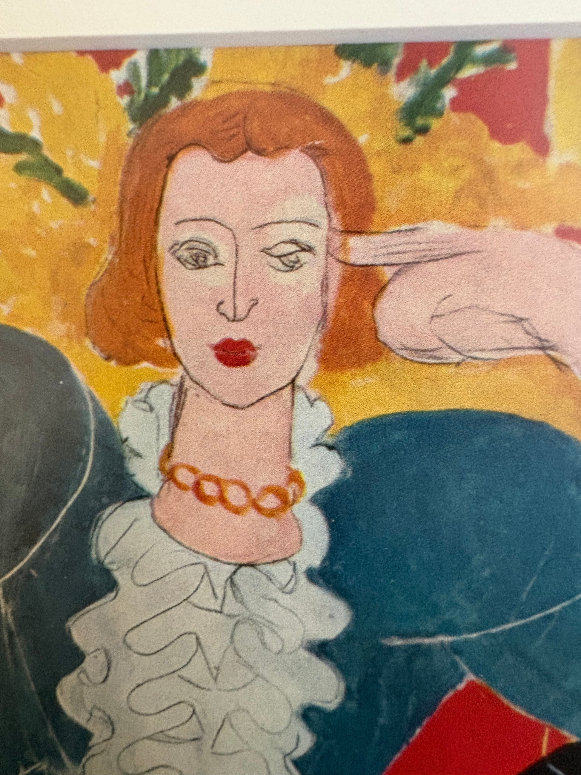 1930s Vintage Henri Matisse fine art print, "Woman in Blue", framed art, mid-century wall art