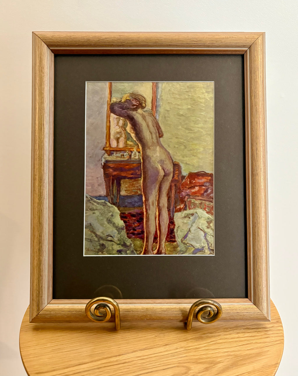 1950s vintage print after Pierre Bonnard’s painting, framed mid century art