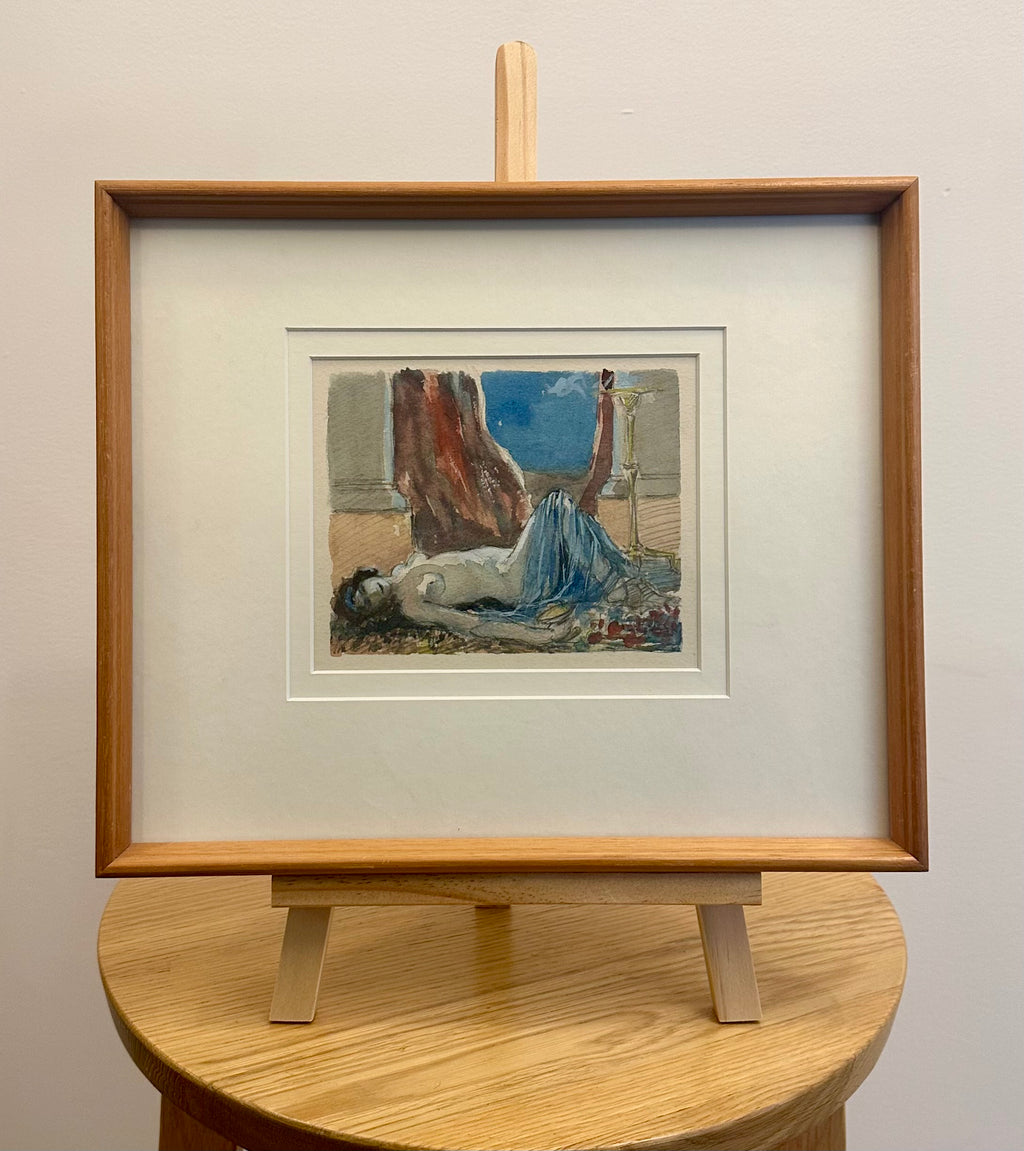 Circa 1900s French original Impressionist study, watercolour painting, antique framed art