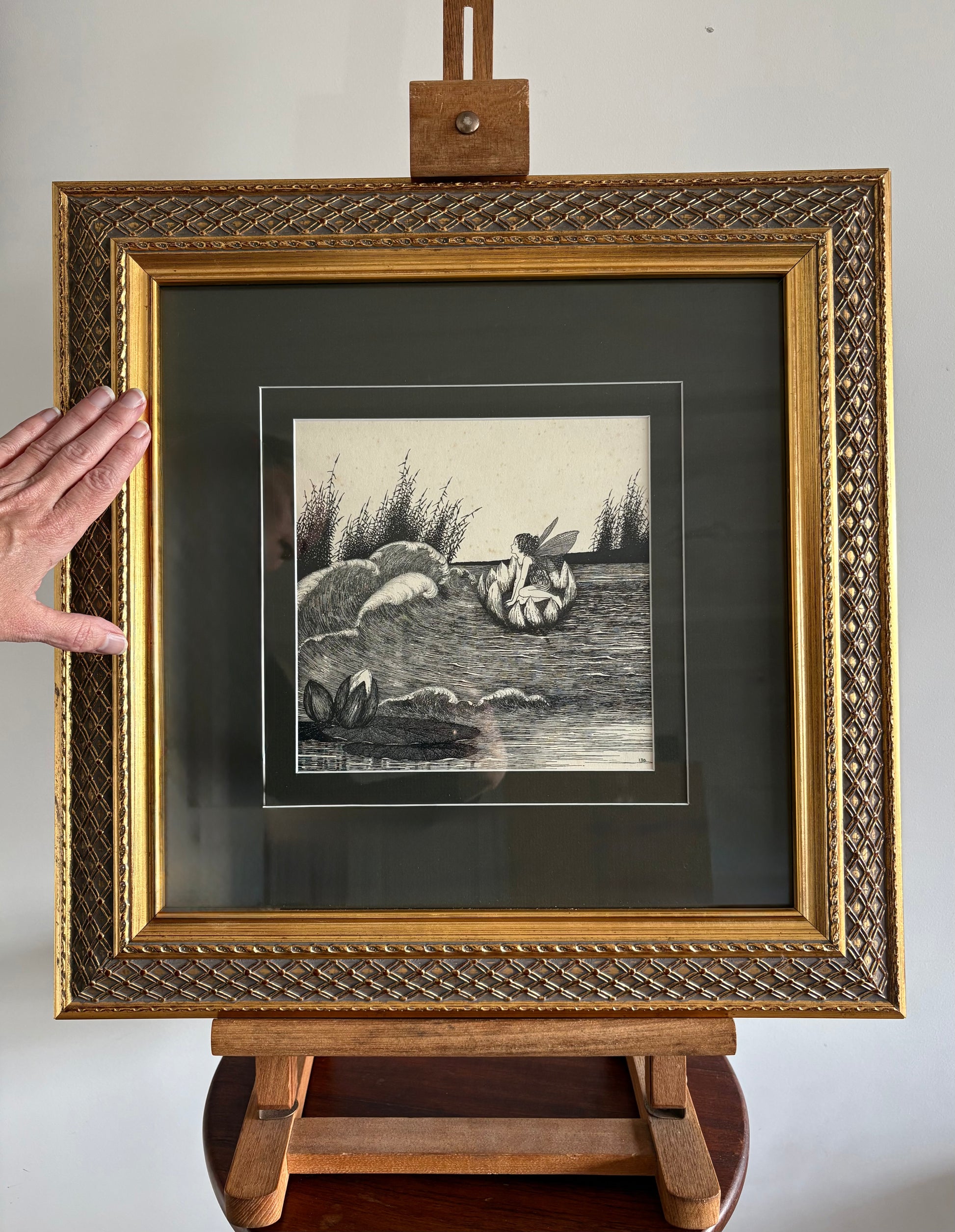 1931 Authentic antique Ida Rentoul Outhwaite print "Fairyland", 1st Edition UK, framed vintage art