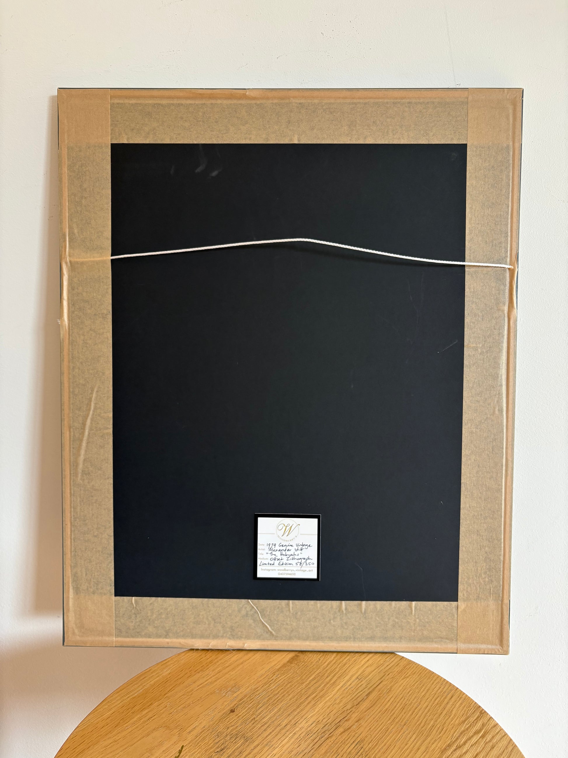 1979 Alexander Stitt limited edition lithographic print 58/350, framed vintage art