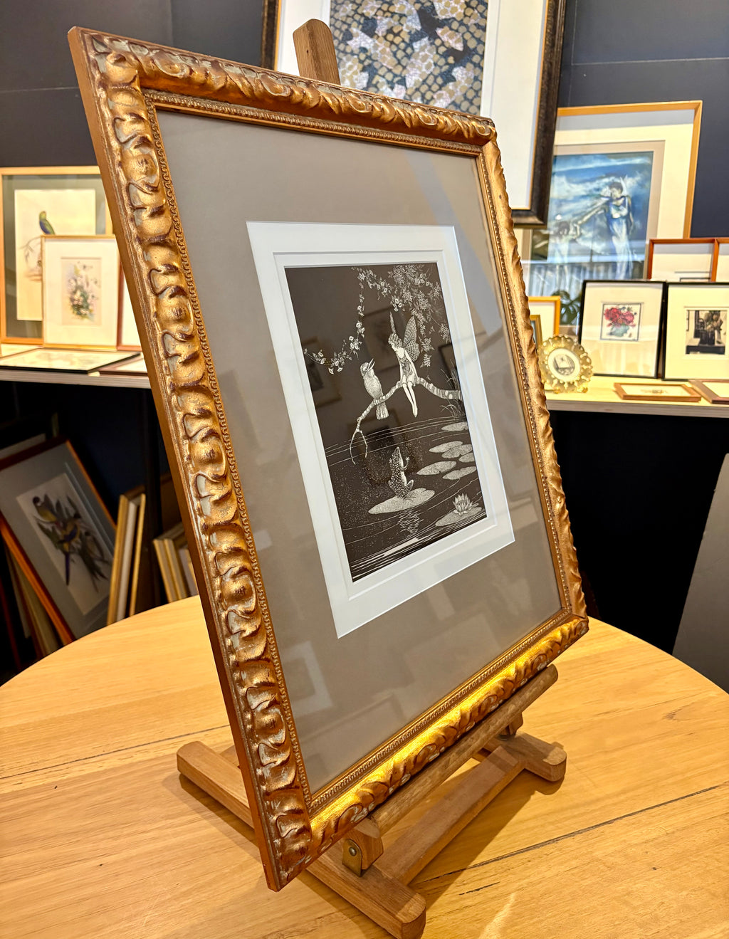1931 Authentic antique Ida Rentoul Outhwaite print "Fairyland", 1st Edition UK, framed vintage art