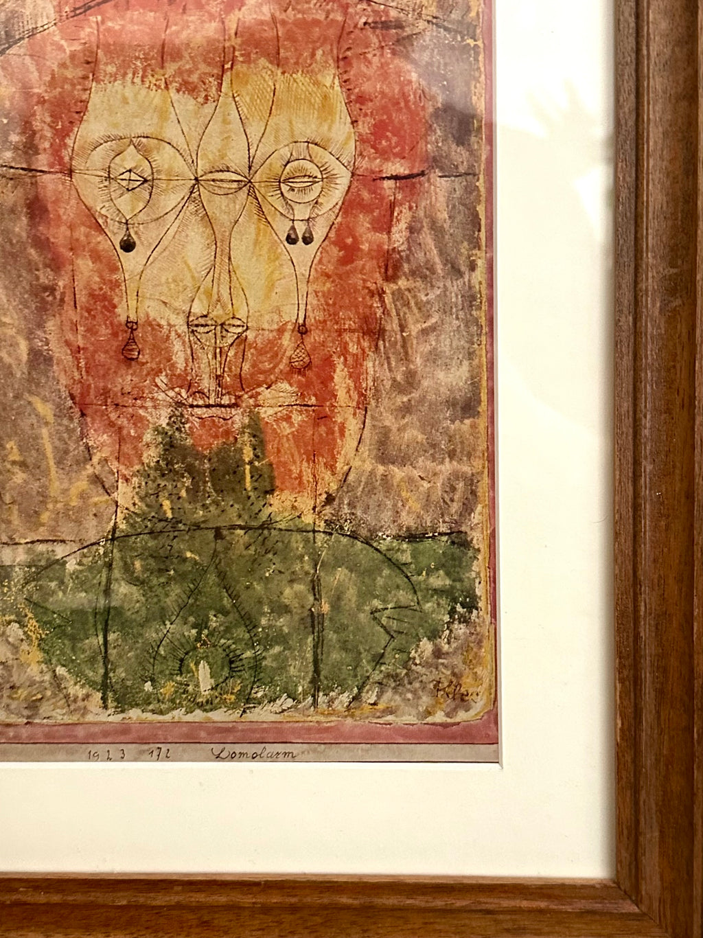 1950s vintage print after Paul Klee, Mid-Century, Surrealism, framed wall art
