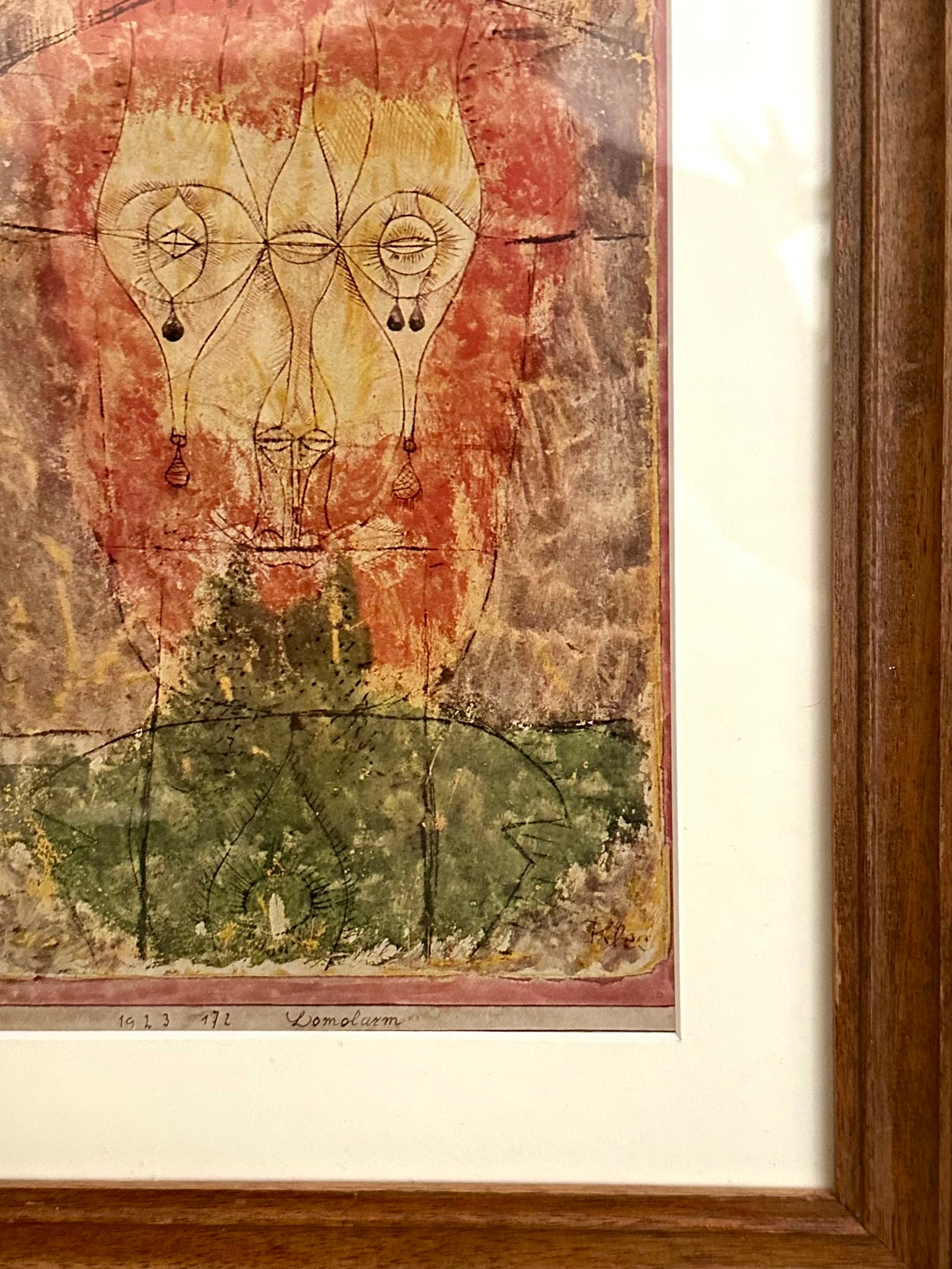 1950s vintage print after Paul Klee, Mid-Century, Surrealism, framed wall art