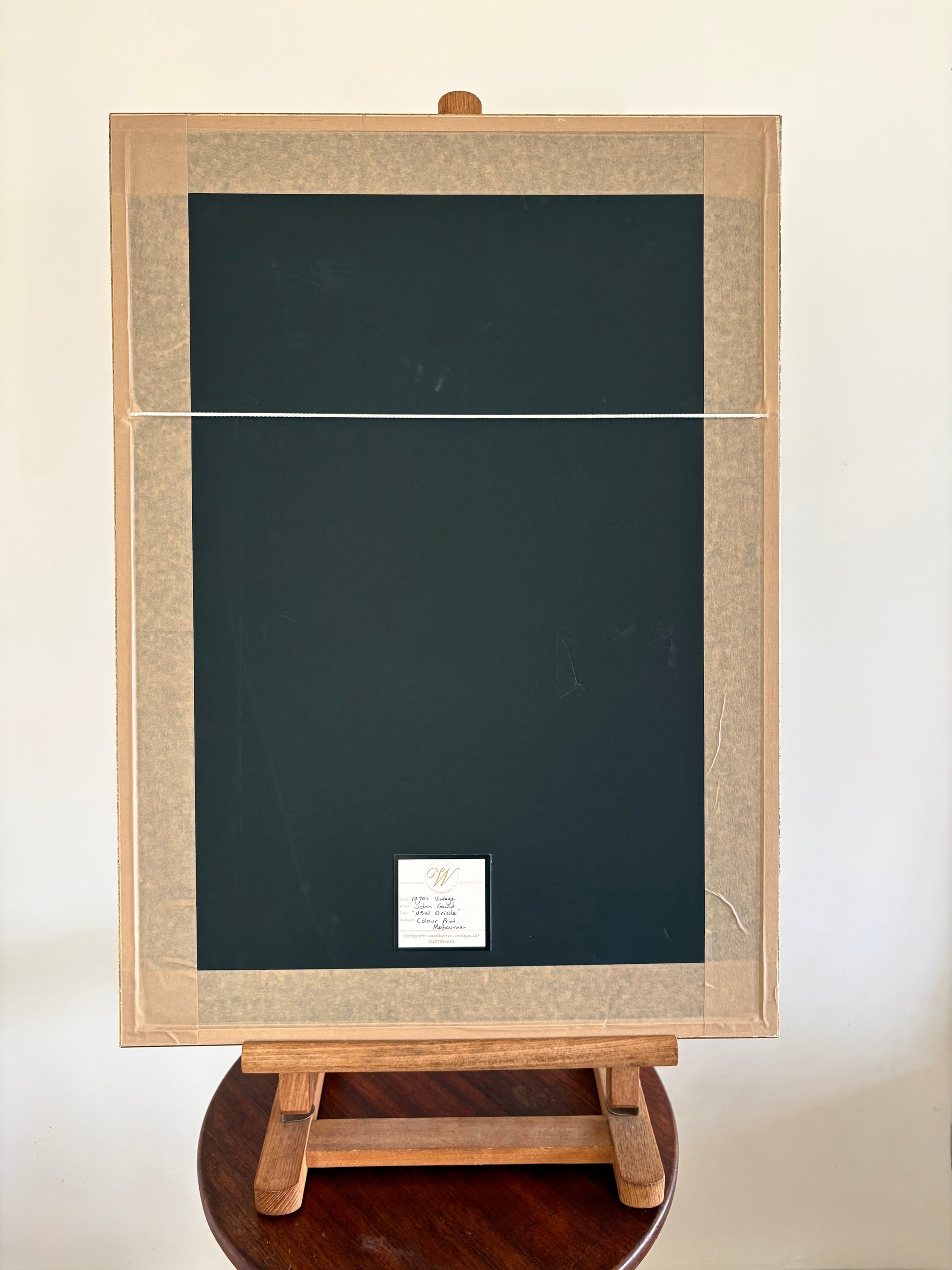 Gould "Birds of Australia" 1970s print, vintage framed art