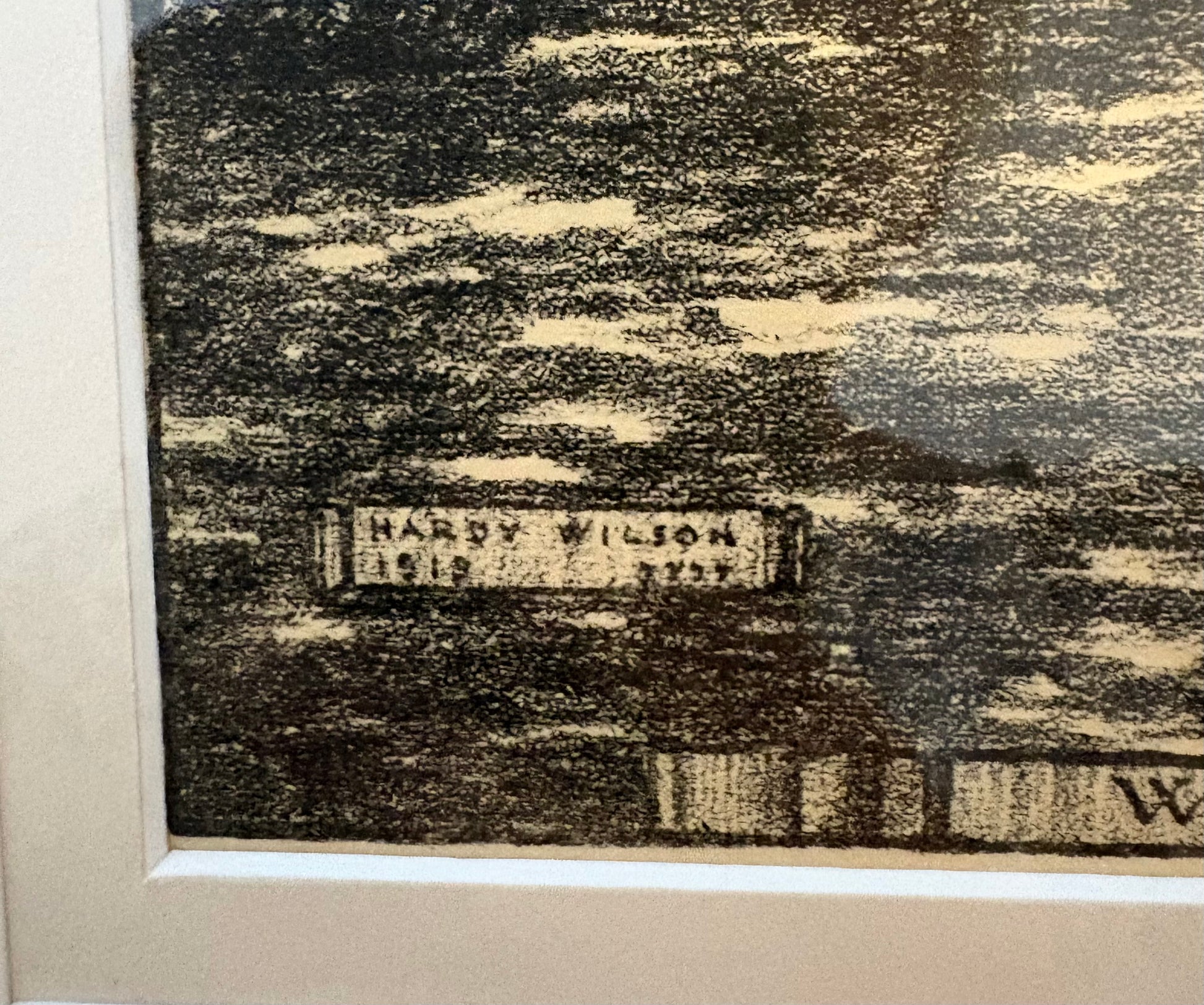 1920s Antique Hardy Wilson collotype print, Architecture, NSW, framed art