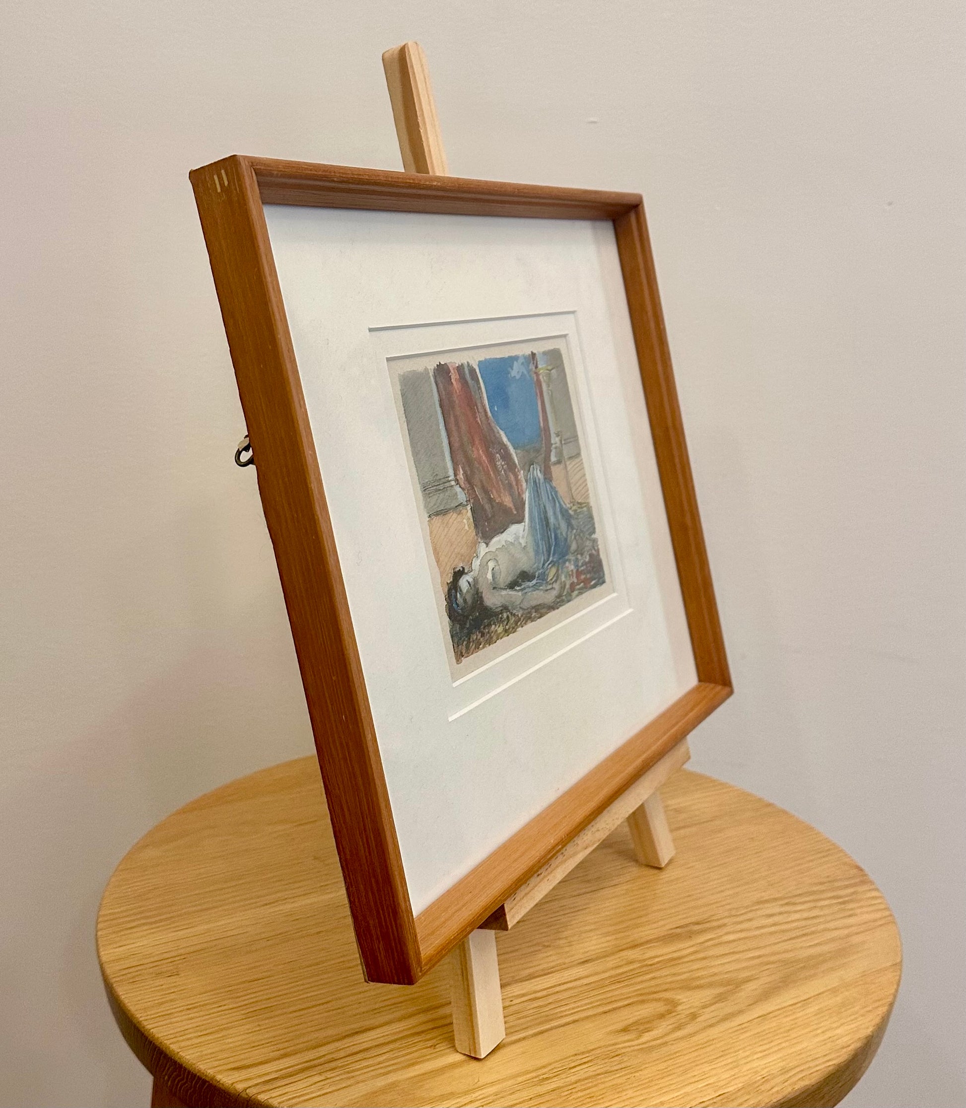 Circa 1900s French original Impressionist study, watercolour painting, antique framed art