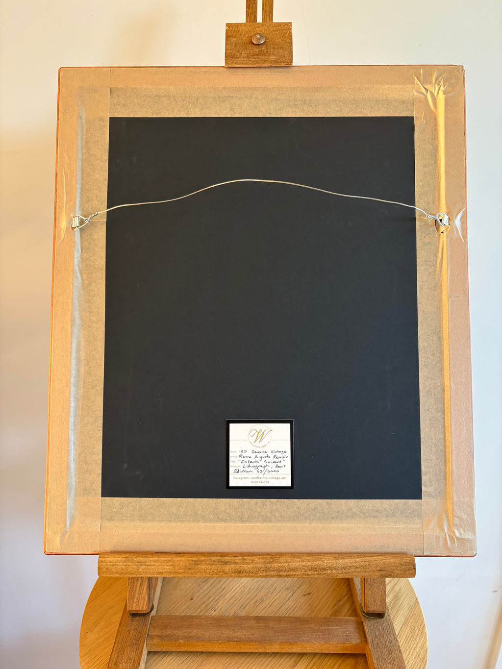 1951 Renoir Lithographic print, limited edition, French, framed vintage artwork