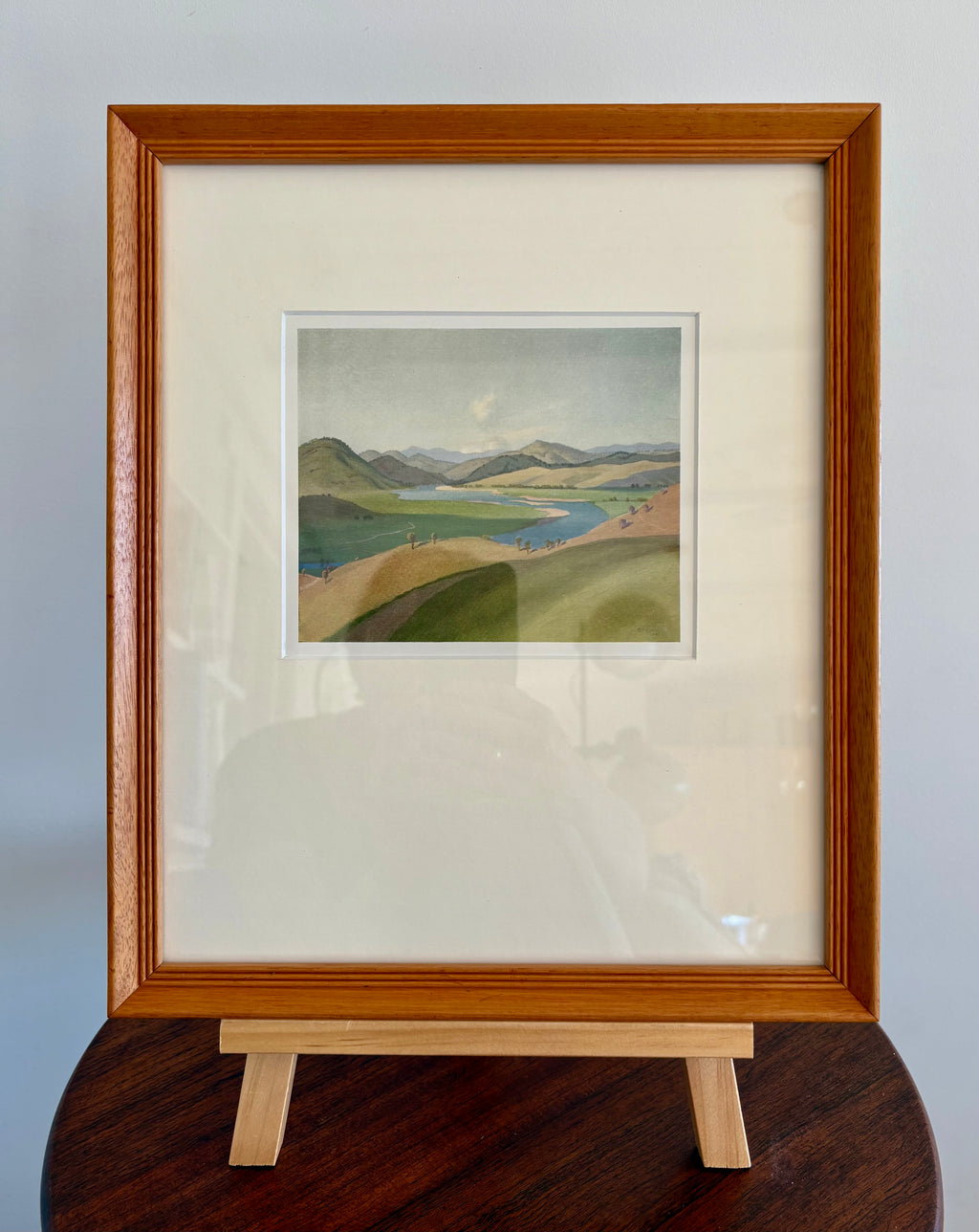 1920s Antique print, “Yass Landscape”, Elioth Gruner, Australian framed artwork