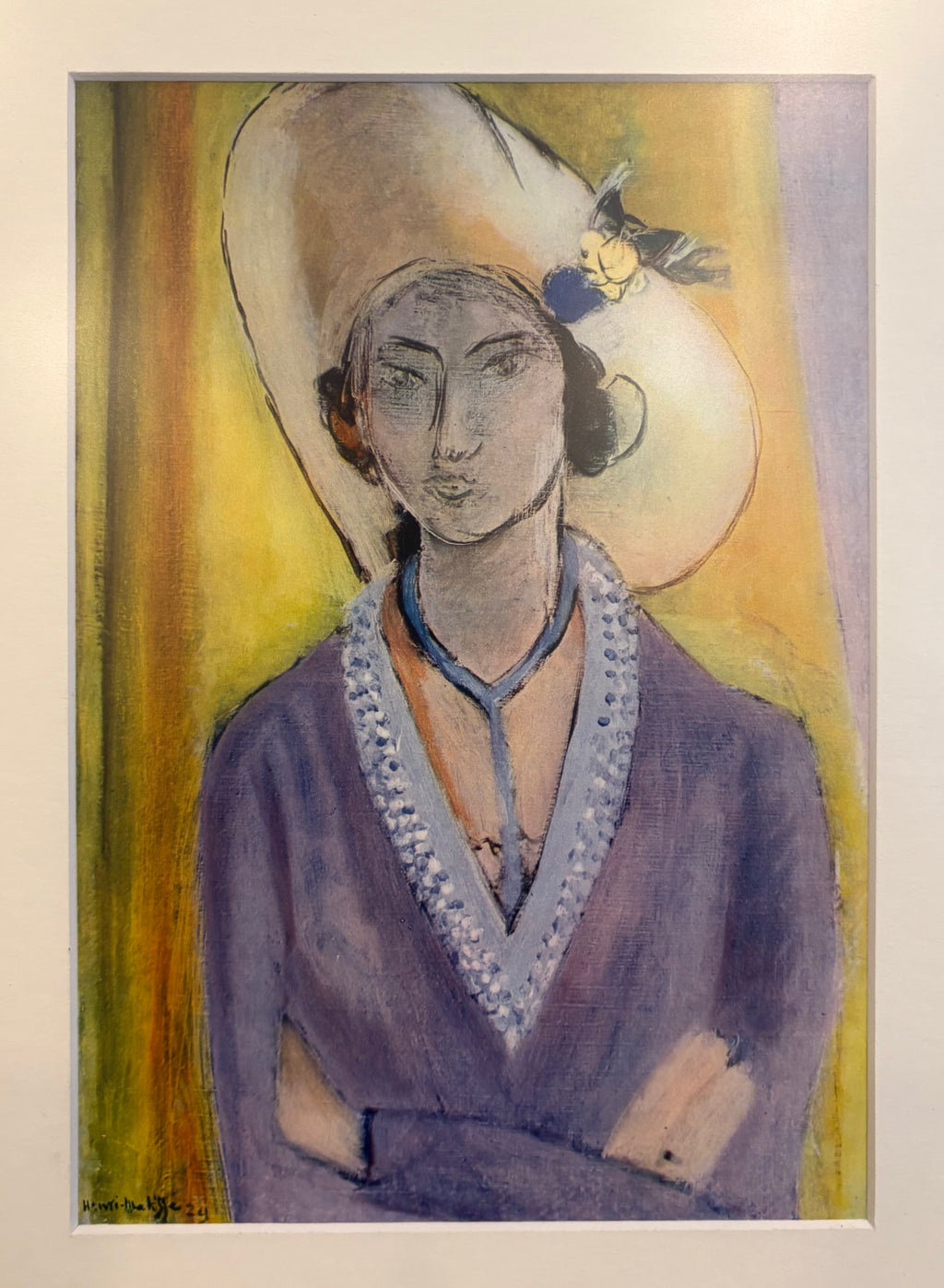 1930s Vintage Henri Matisse fine art print, framed art, mid-century wall art