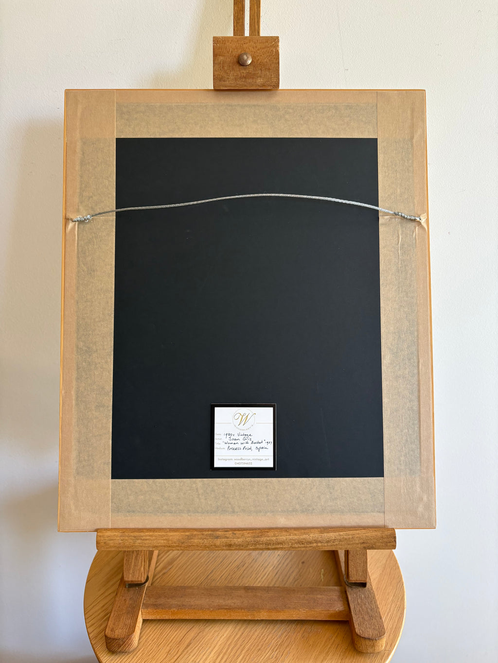 Vintage Juan Gris print, “Woman with Basket”, framed art, Cubism