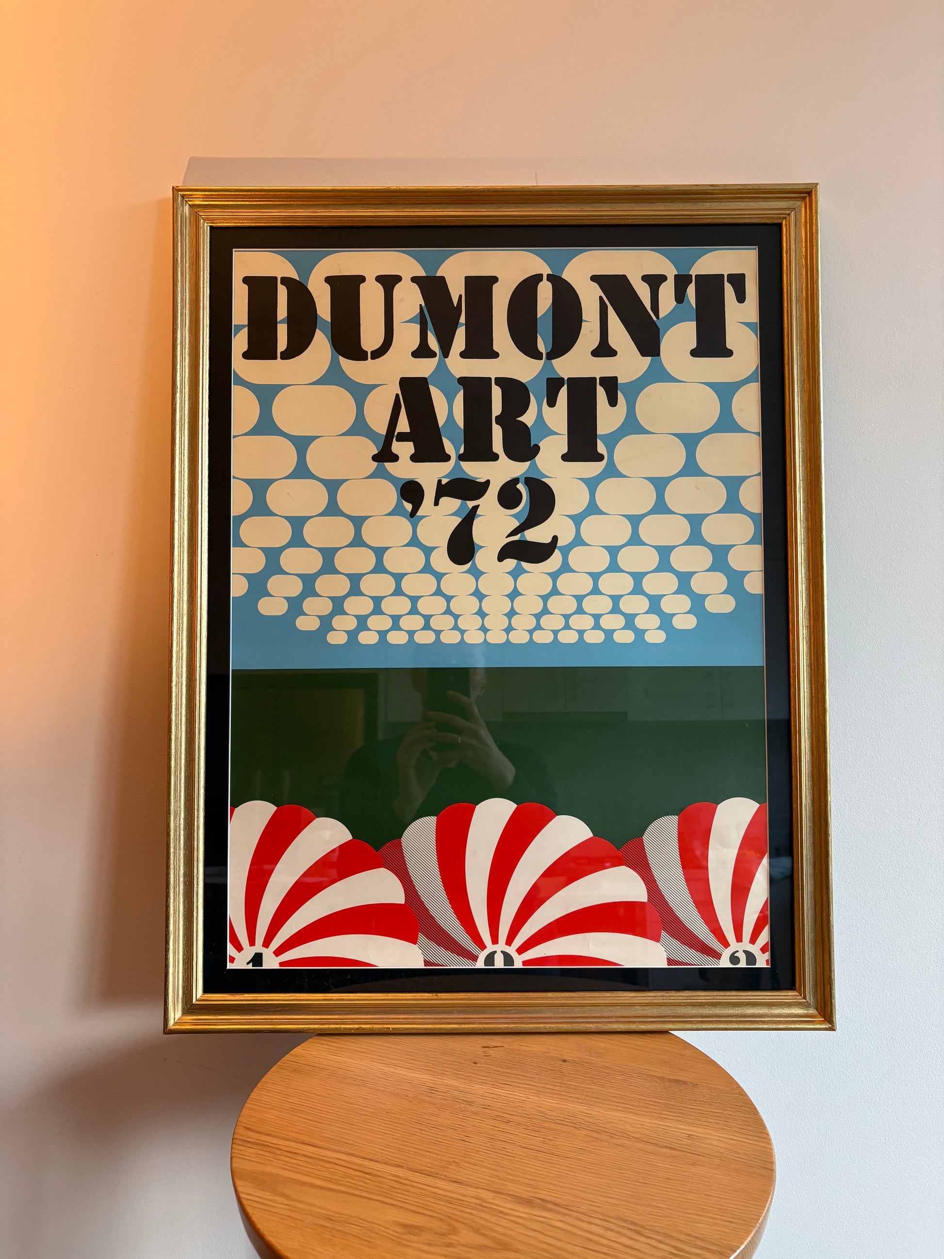 1972 Authentic Dumont Art poster lithographic print, framed art, large sized