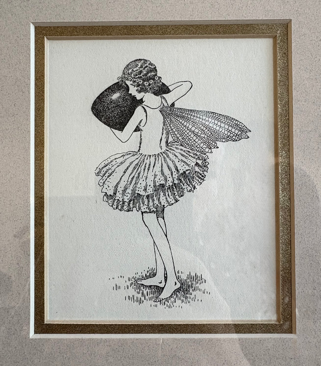 1931 Authentic antique Ida Rentoul Outhwaite print "Fairyland", 1st Edition UK, framed vintage art