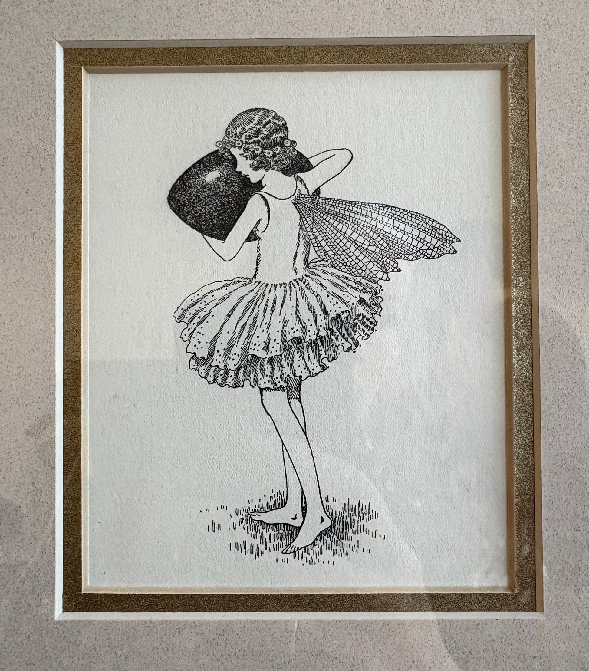 1931 Authentic antique Ida Rentoul Outhwaite print "Fairyland", 1st Edition UK, framed vintage art