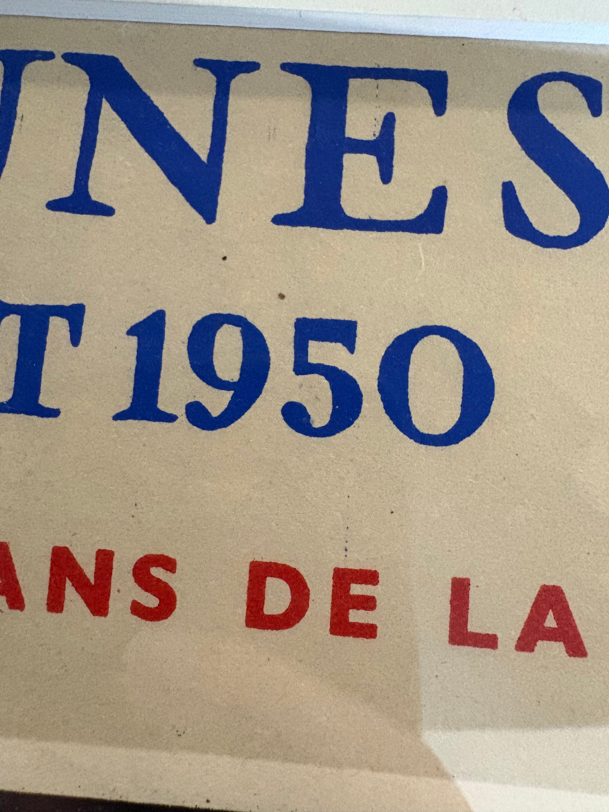 1950s Picasso Lithographic poster, mid century, framed vintage art