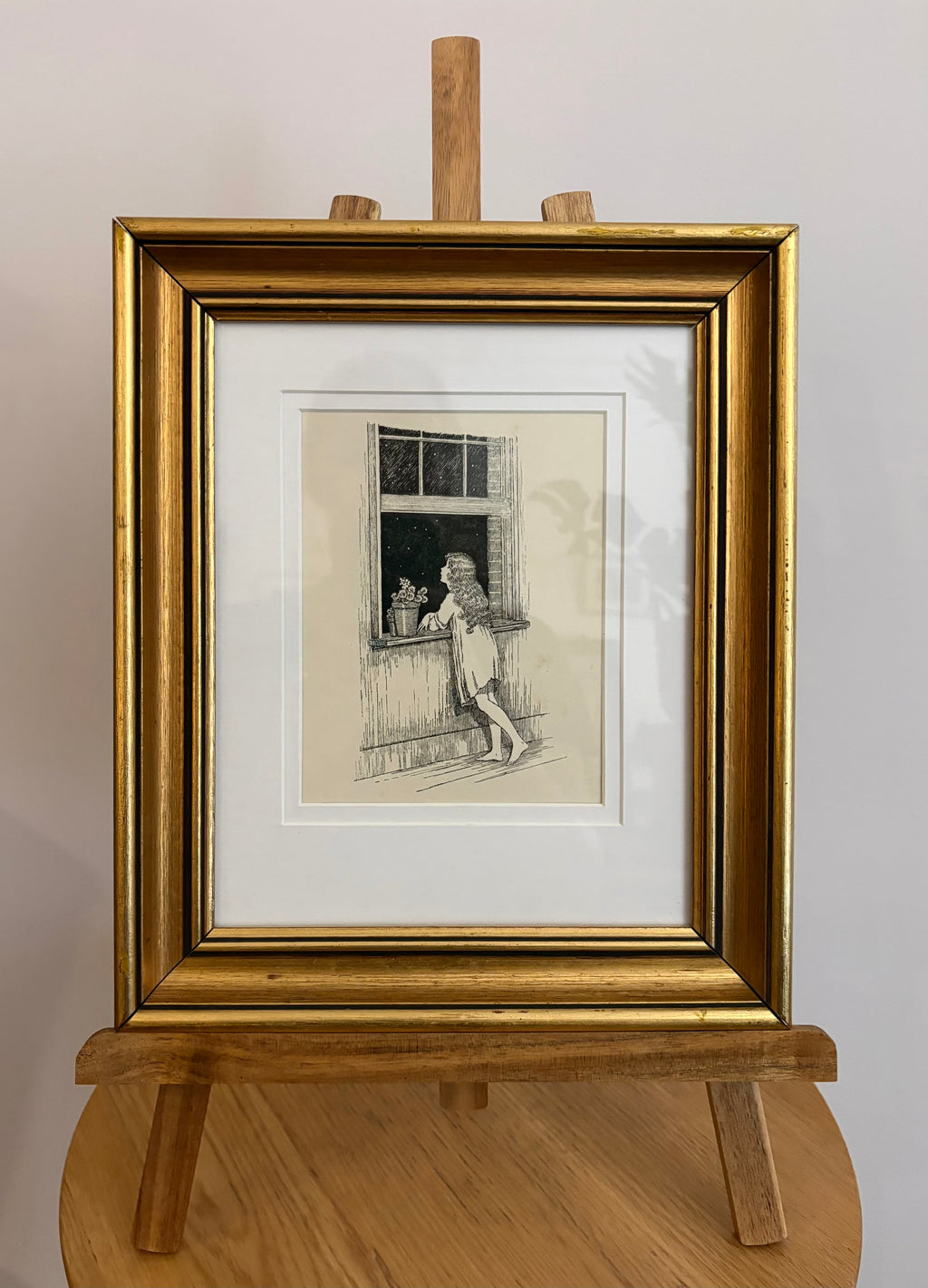 1920s Authentic antique Ida Rentoul Outhwaite print "Blossom", 1st Edition UK, framed vintage art