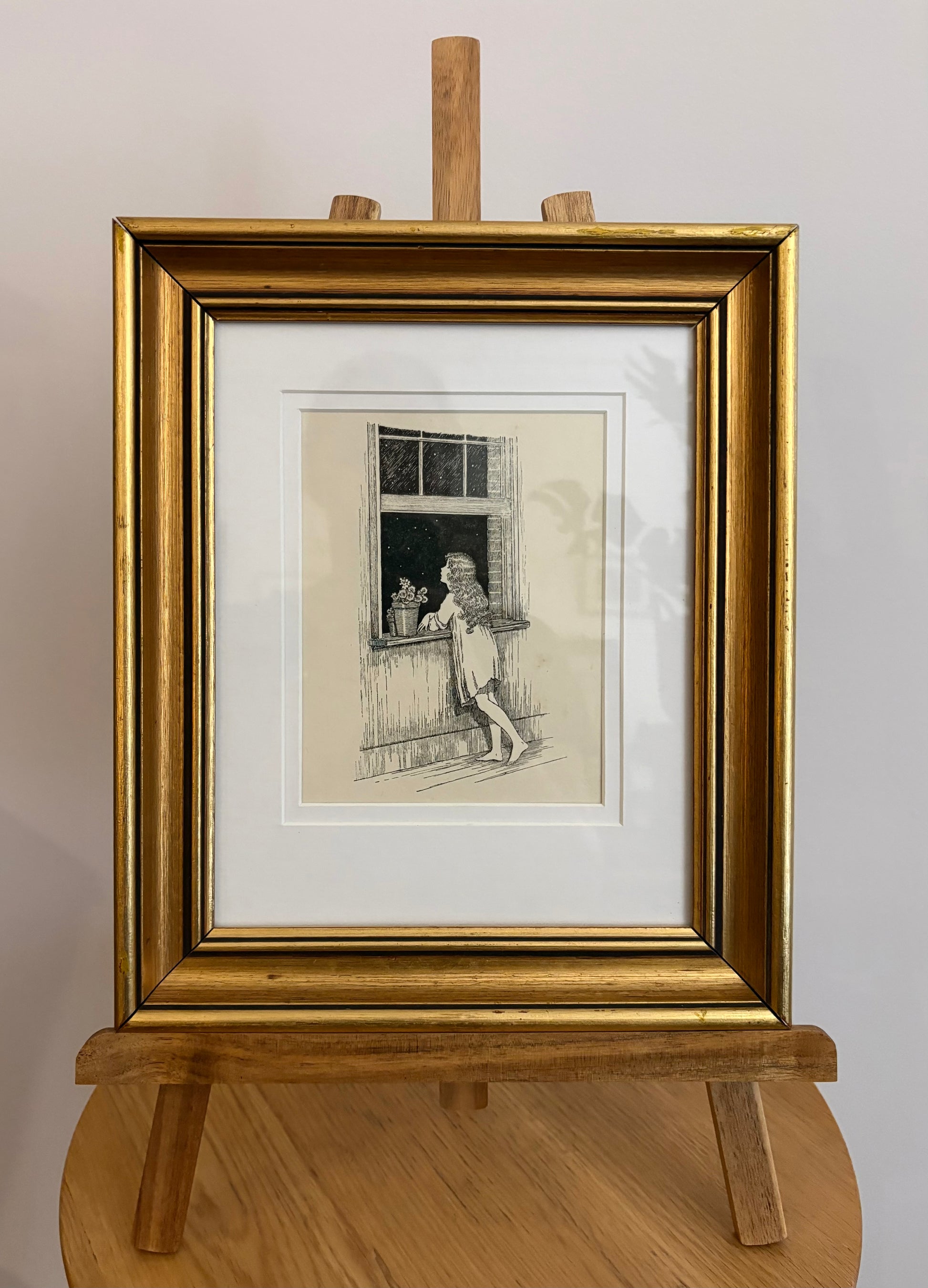 1920s Authentic antique Ida Rentoul Outhwaite print "Blossom", 1st Edition UK, framed vintage art