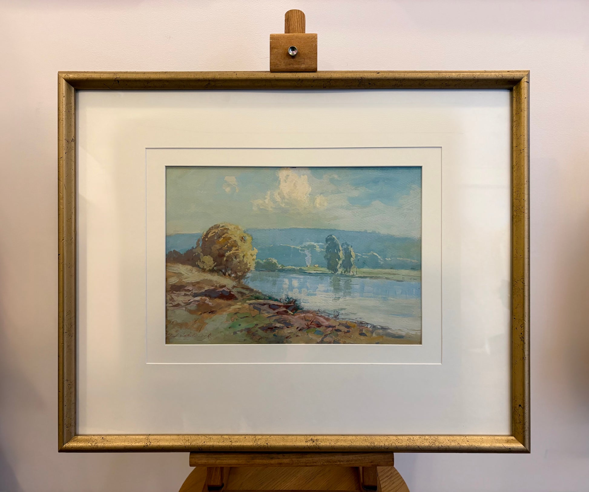 Original antique painting, William Delafield-Cook, Australian Impressionist, framed art