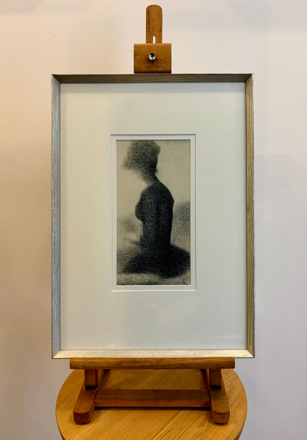 1928 Rare antique lithograph, French, Seurat, drawing folio, framed art