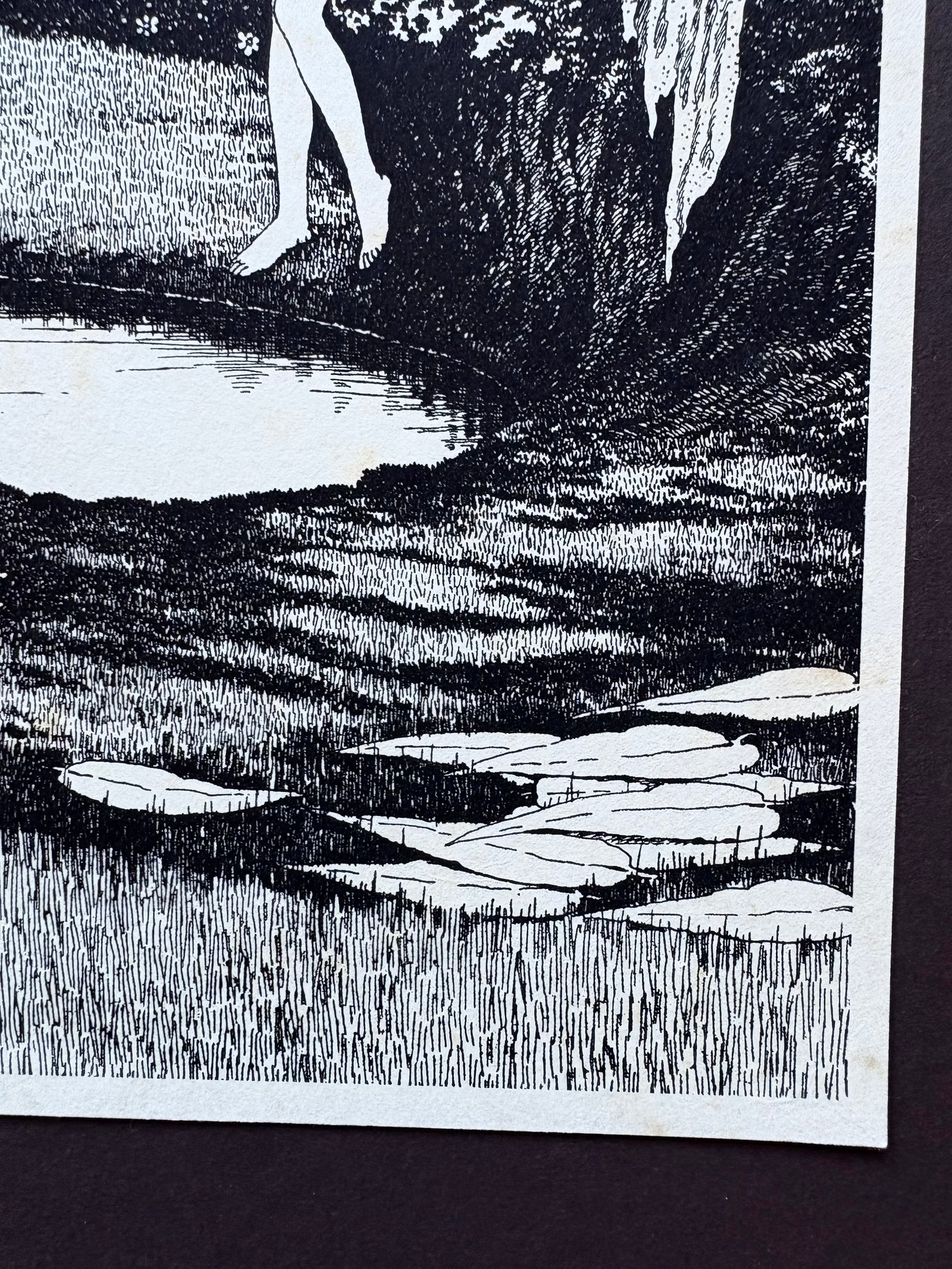 1931 Authentic antique Ida Rentoul Outhwaite print "Fairyland", 1st Edition UK, fairy, frogs, art deco