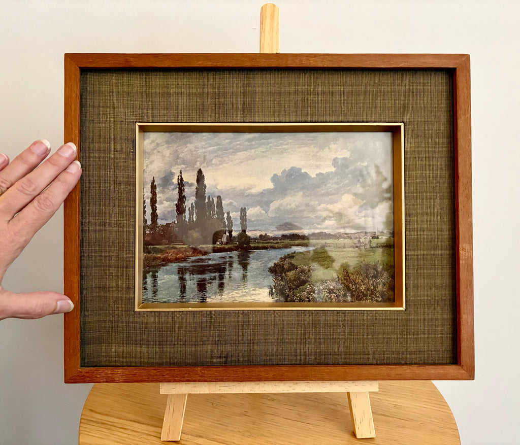Mid Century landscape print, Alfred Parsons, vintage framed art