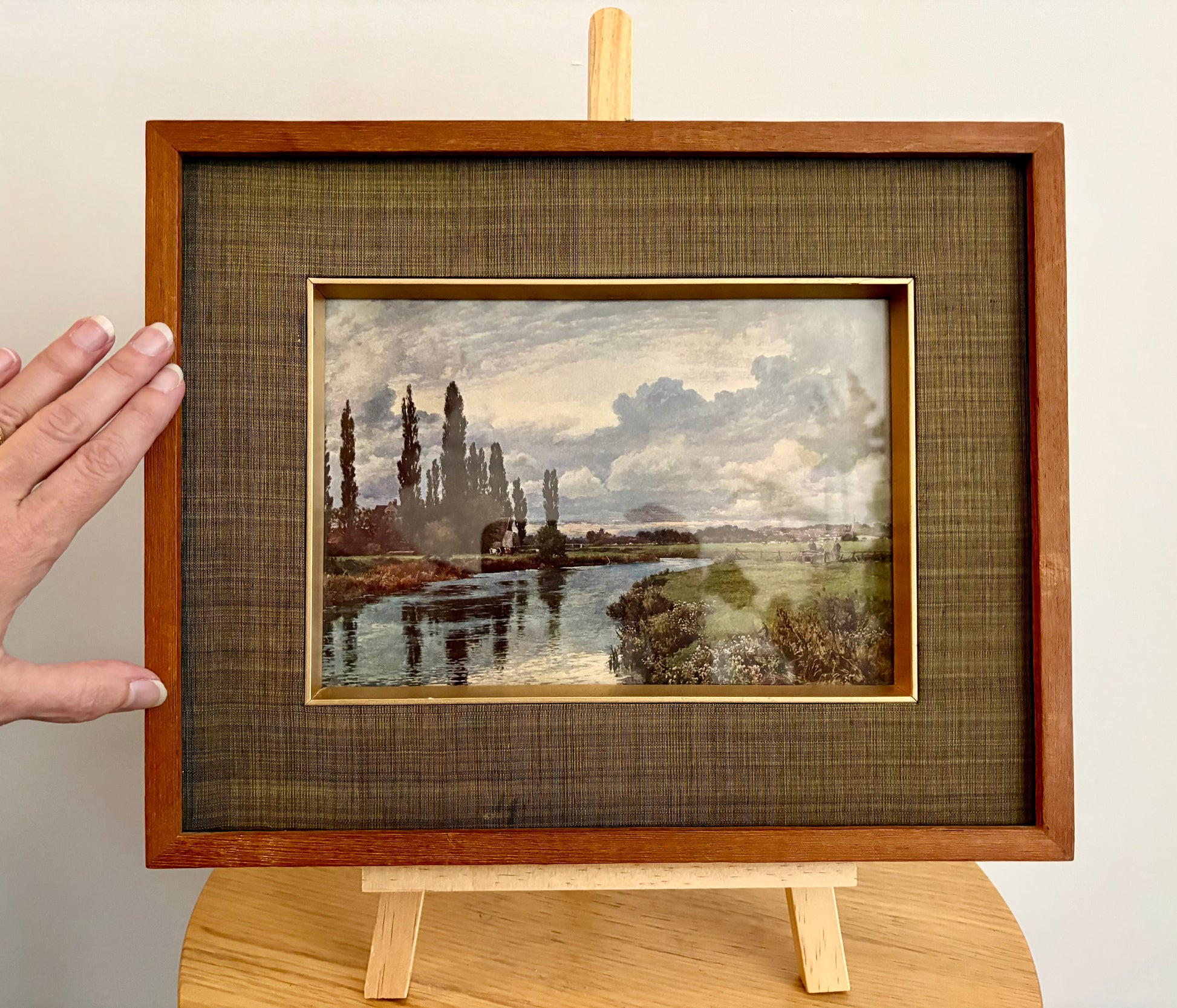 Mid Century landscape print, Alfred Parsons, vintage framed art