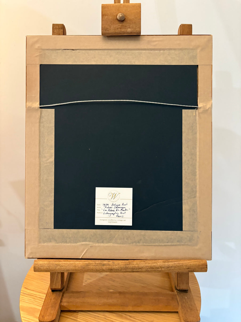 1928 authentic antique Art Deco lithographic print, Robert Delaunay, Paris, framed art, window