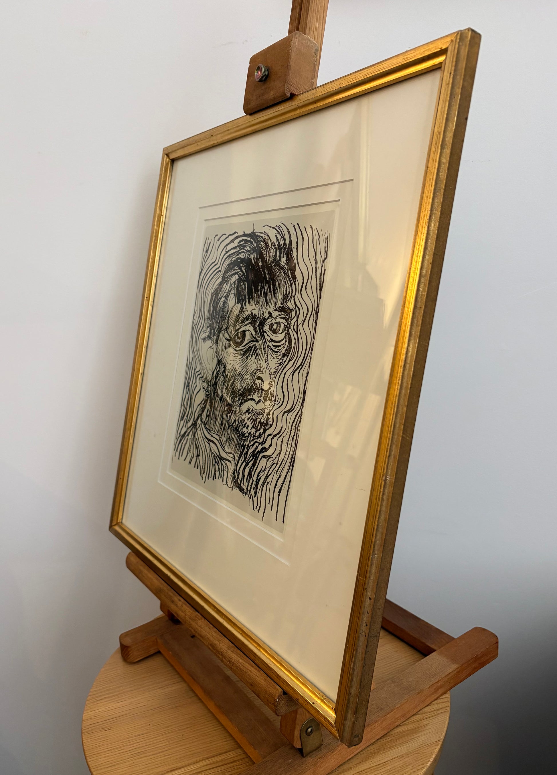 1983 Vintage Brett Whiteley facsimile process proof print, Van Gogh, Australian framed art