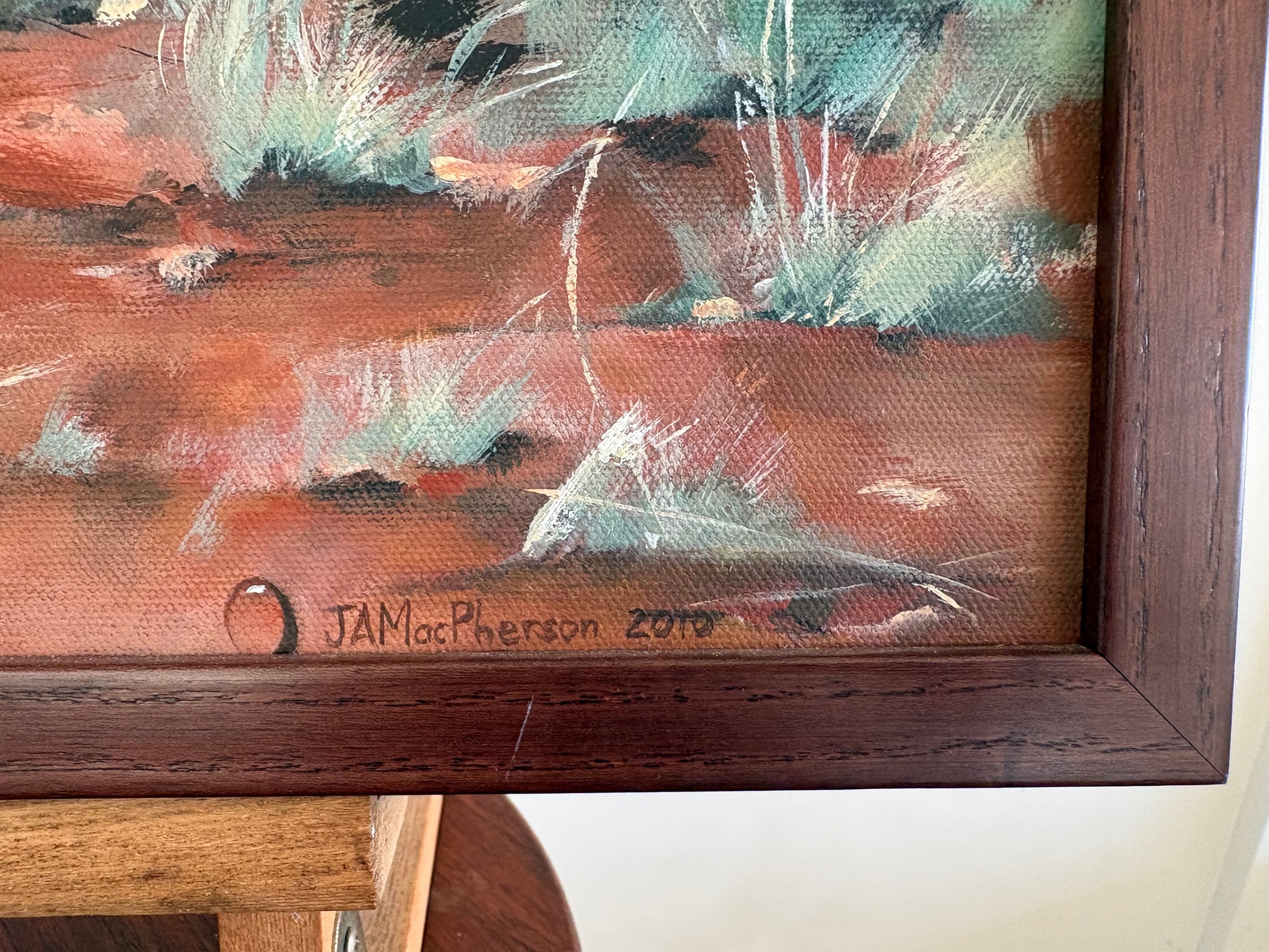 Original Australian landscape painting, framed artwork