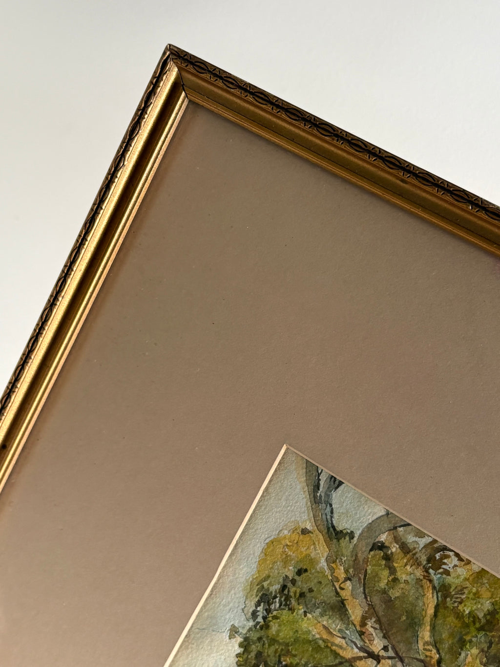 1960s original watercolour painting, Lionel David, Australian, vintage framed art