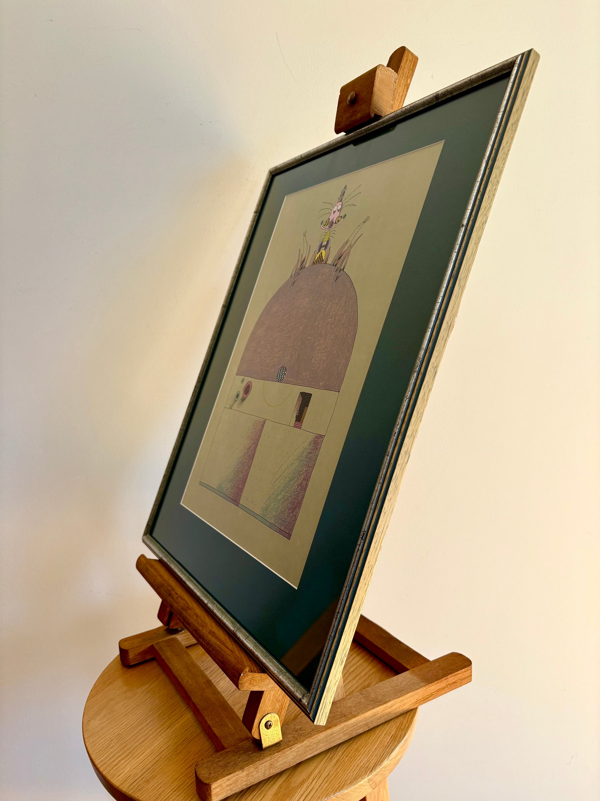 1979 Alexander Stitt limited edition lithographic print 58/350, framed vintage art