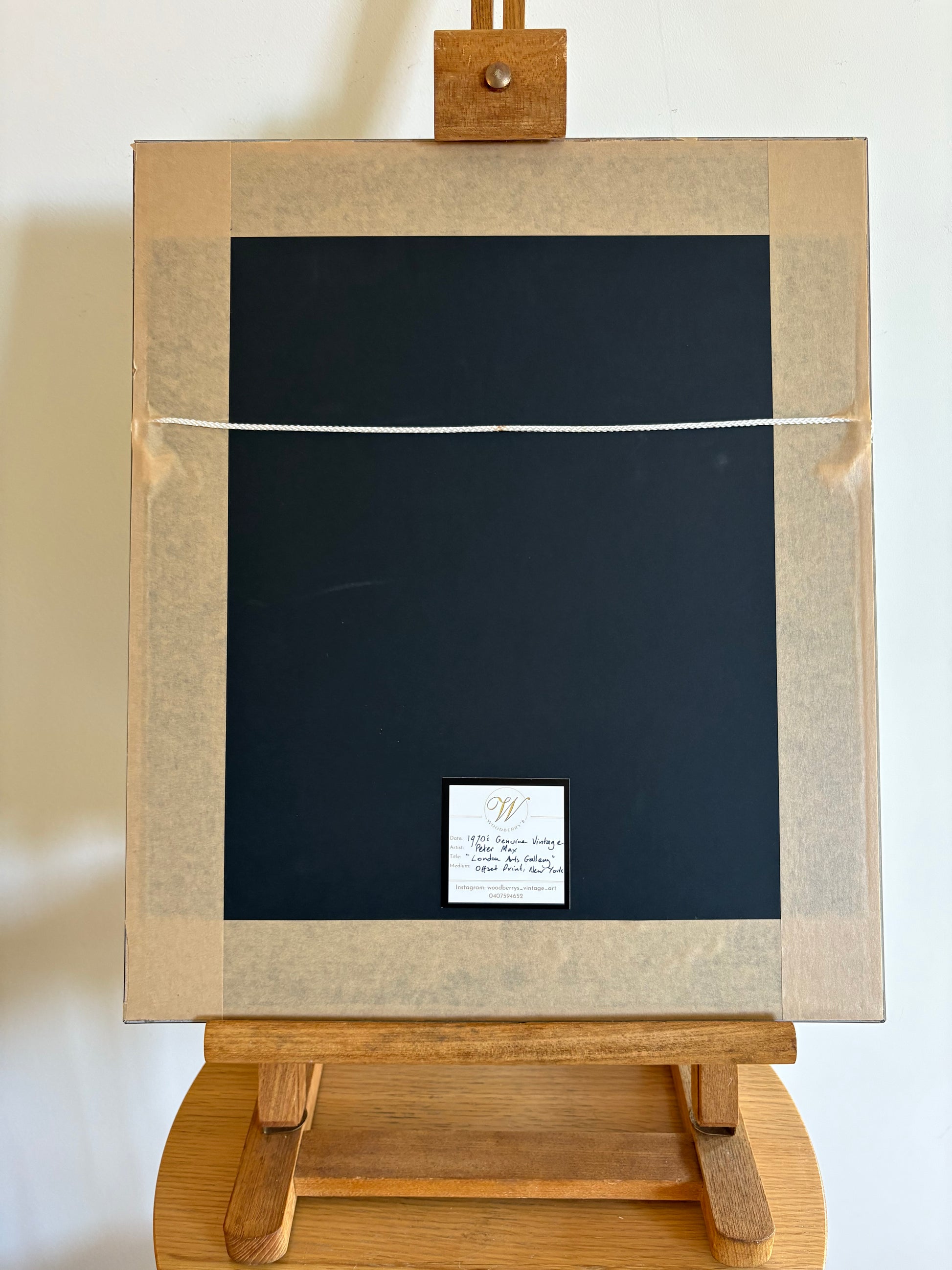 1970s vintage Peter Max print, London Arts poster, psychedelic, framed art