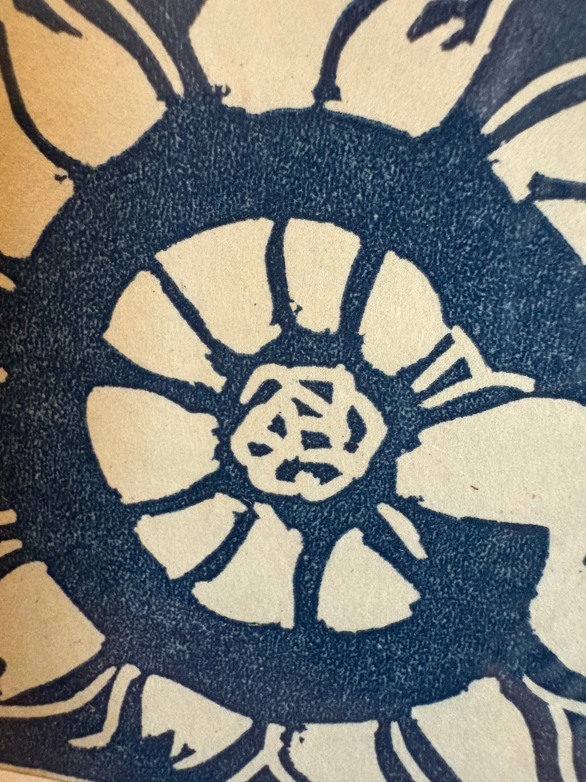 1920s Original Margaret Preston woodblock print, “Letter C”, antique framed art